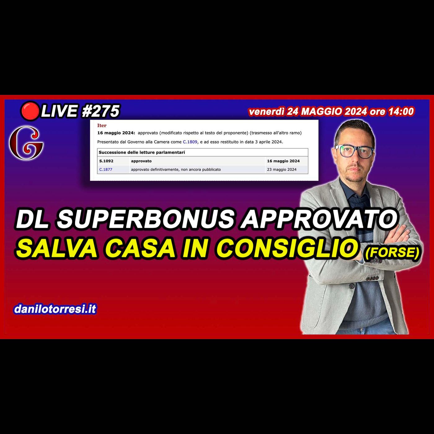 DL Superbonus APPROVATO e Condono Salva Casa in Consiglio (forse) 🔴#275 episode artwork