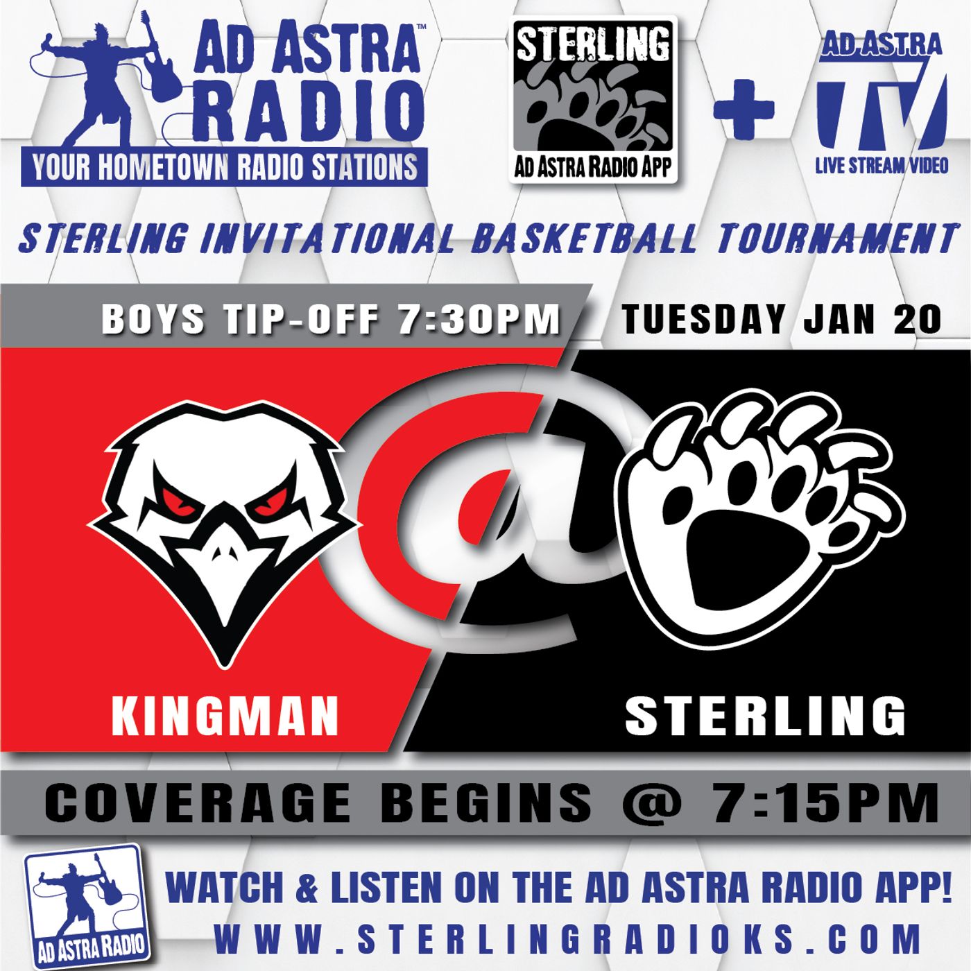 Sterling Blackbears vs Kingman Eagles Boys High School Basketball (Sterling Invitational-January 20, 2026) episode artwork