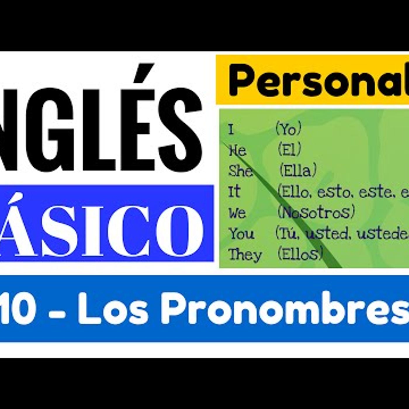 10. Pronombres personales, objetivos y reflexivos en Ingles ejemplos Yes en Inglés 1 [Video 10]