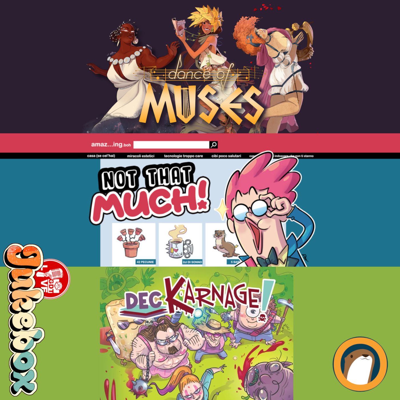 Dance of Muses, Not That Much e DecKarnage: oggi scopriamo Space Otter Publishing, un interessante editore di giochi da tavolo italiano indi