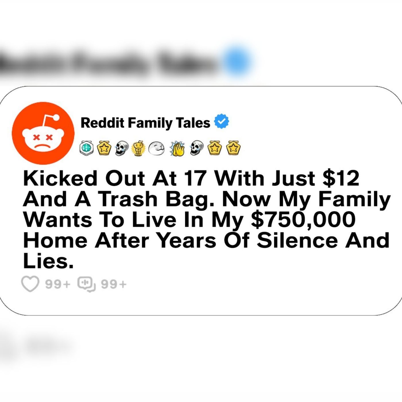 Kicked Out At 17 With Just 12 And A Trash Bag. Now My Family Wants To Live...  Reddit Family Tales episode artwork