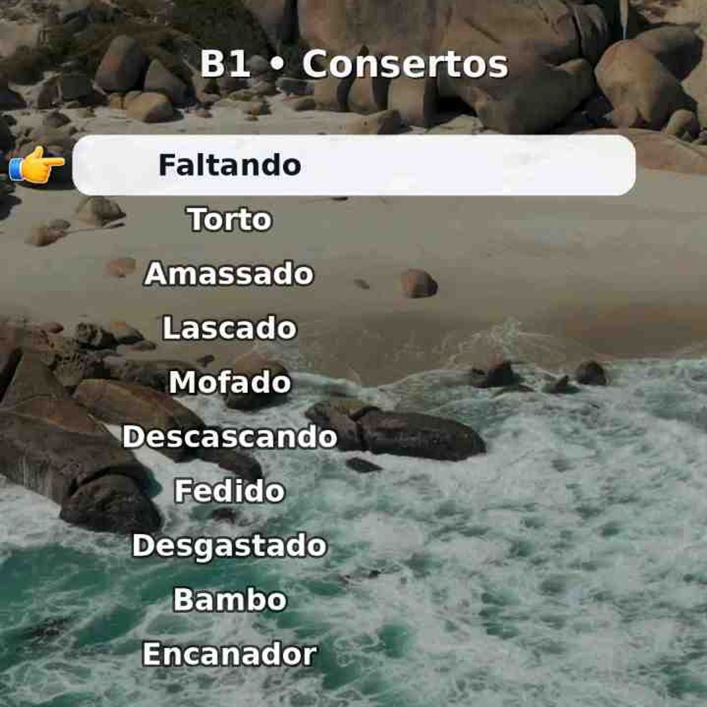 10 palavras sobre «consertos». Salve para revisar. episode artwork