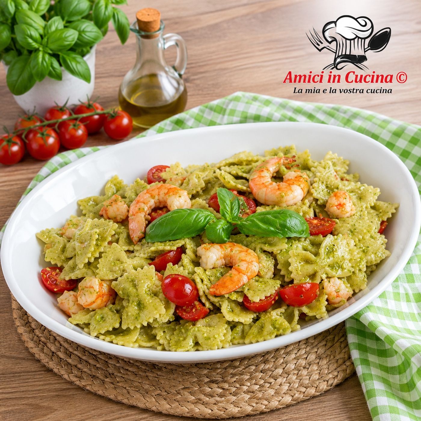 Pasta Fredda con Pesto di Zucchine e Mazzancolle: Ricetta Fresca e Gustosa per l'Estate episode artwork