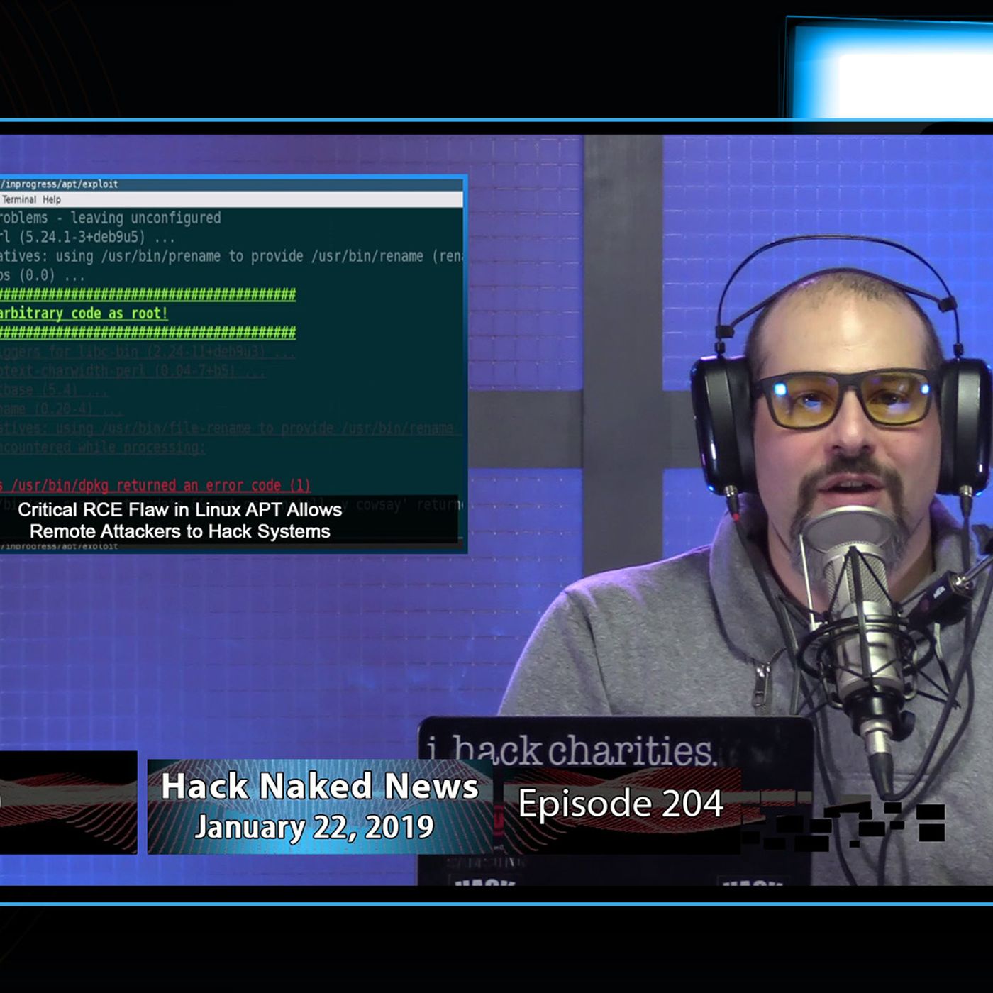 Hack Naked News #204 - January 22, 2019 episode artwork