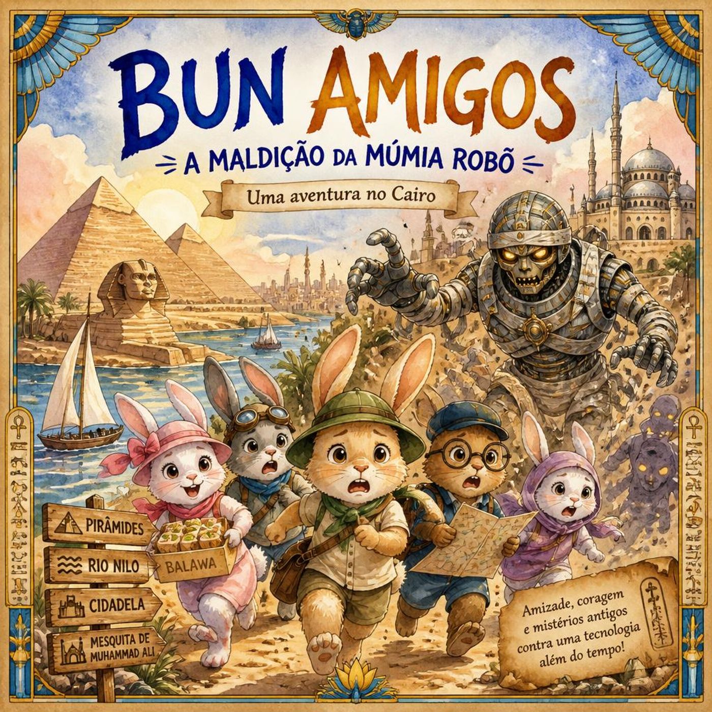 【Aventura Animal】Os Bun Amigos contra a Múmia Robô do Cairo