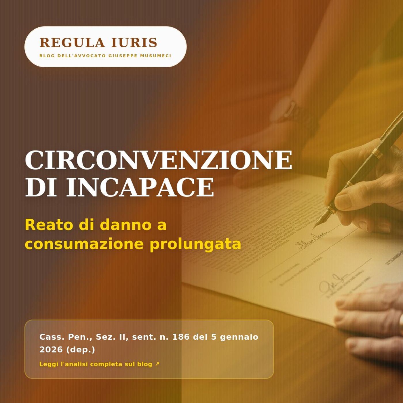 Circonvenzione di incapace: natura del reato e momento consumativo episode artwork