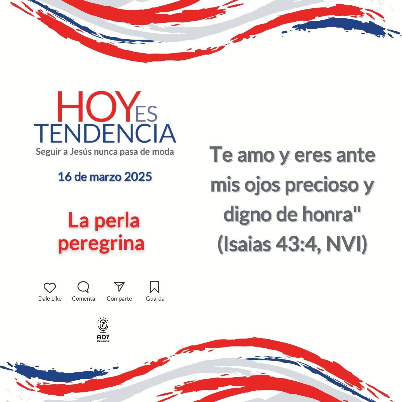 La perla peregrina ~ Devocional de Jóvenes ~ 16 de marzo 2025