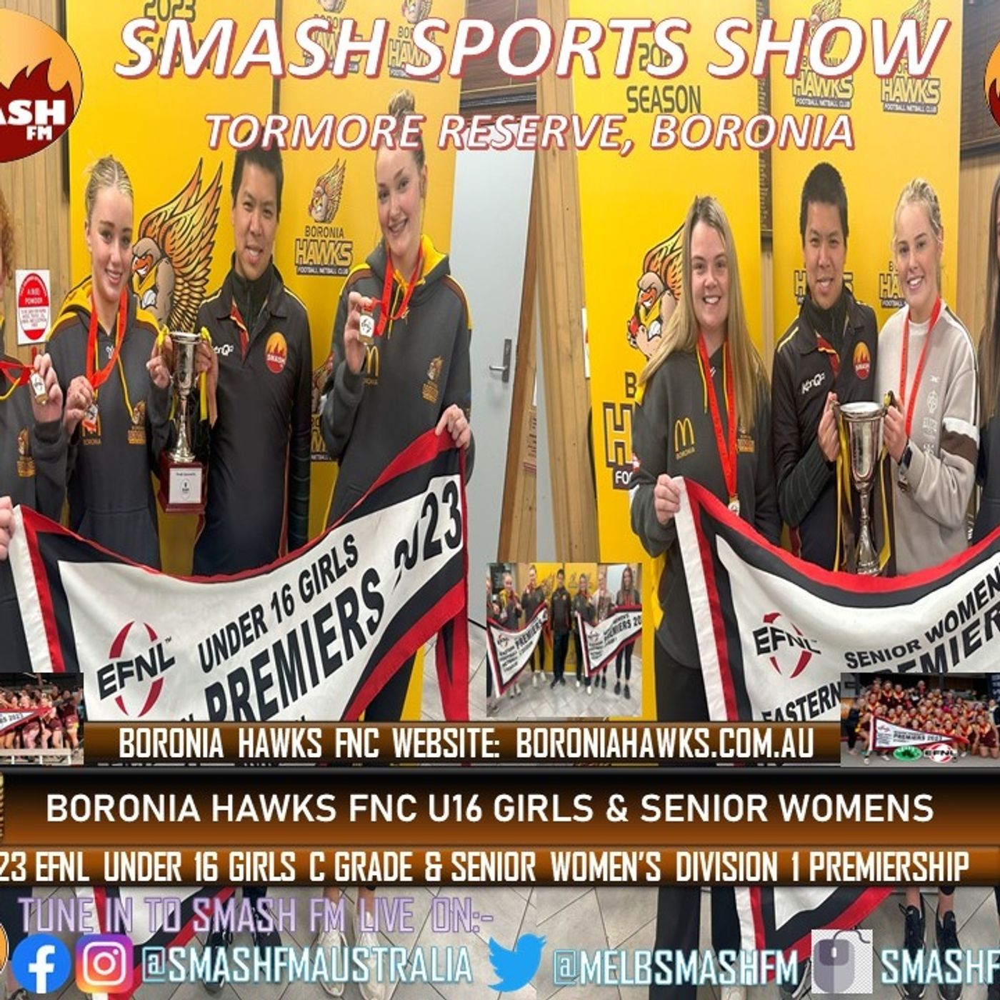 SSS10THYR: Boronia FNC EFNL23 U16C Girls & Division 1 Womens Premiership Interviews 300823