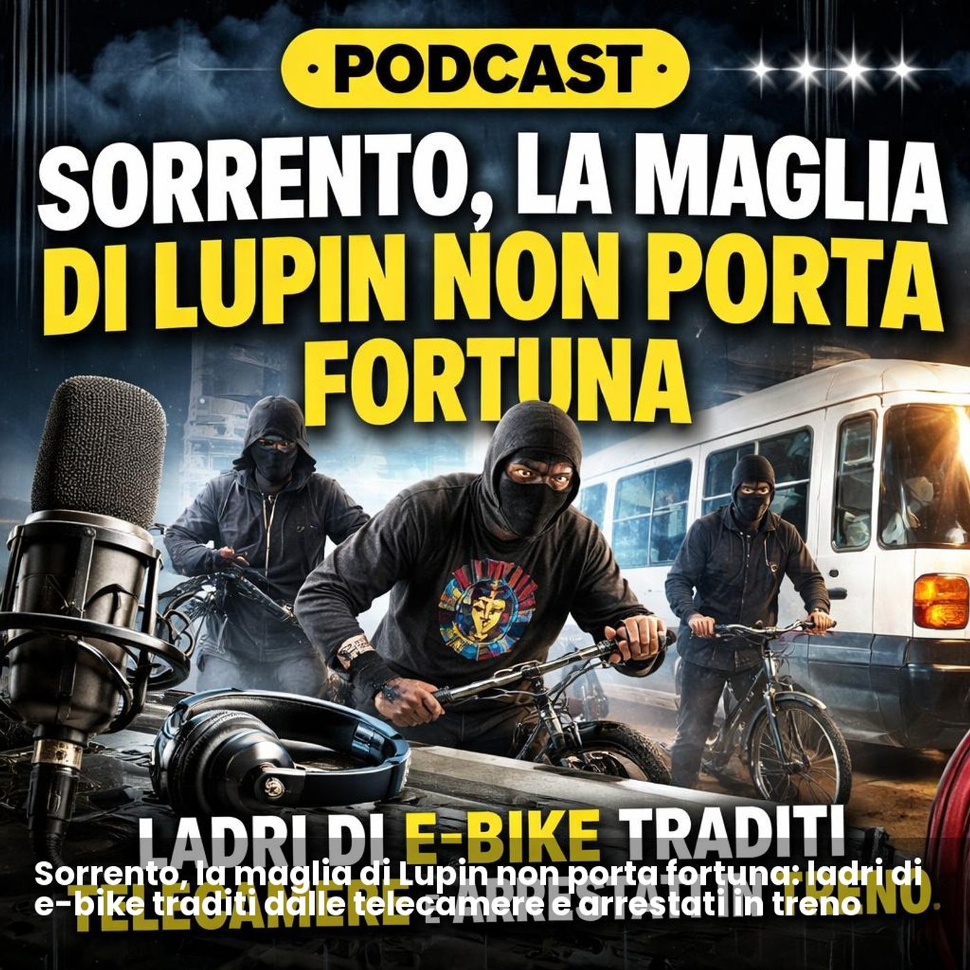 Sorrento, la maglia di Lupin non porta fortuna: ladri di e-bike traditi dalle telecamere e arrestati in treno episode artwork