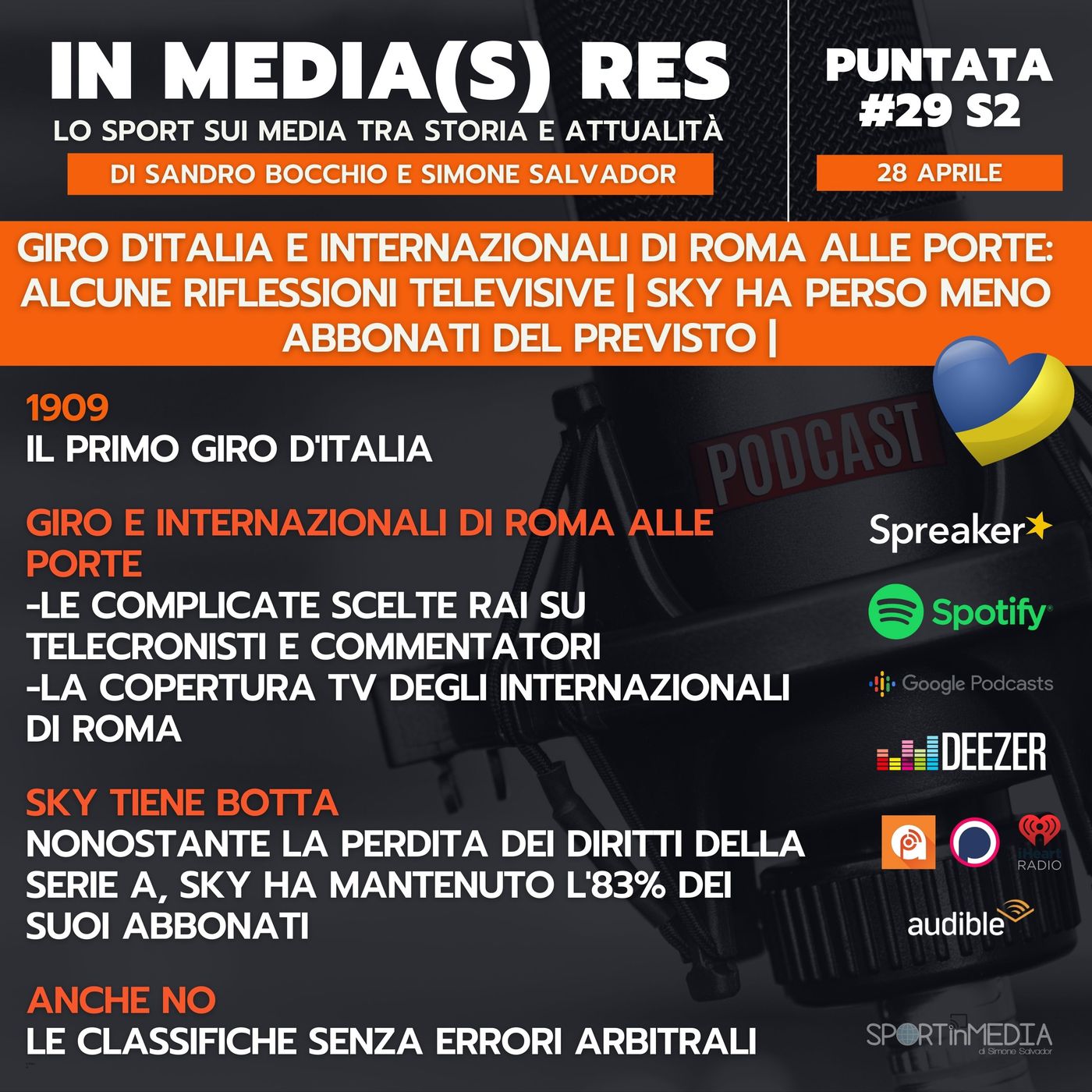 #29 S2 | Giro d'Italia e Internazionali d'Italia alle porte: riflessioni televisive. Sky ha perso meno abbonati del previsto. episode artwork