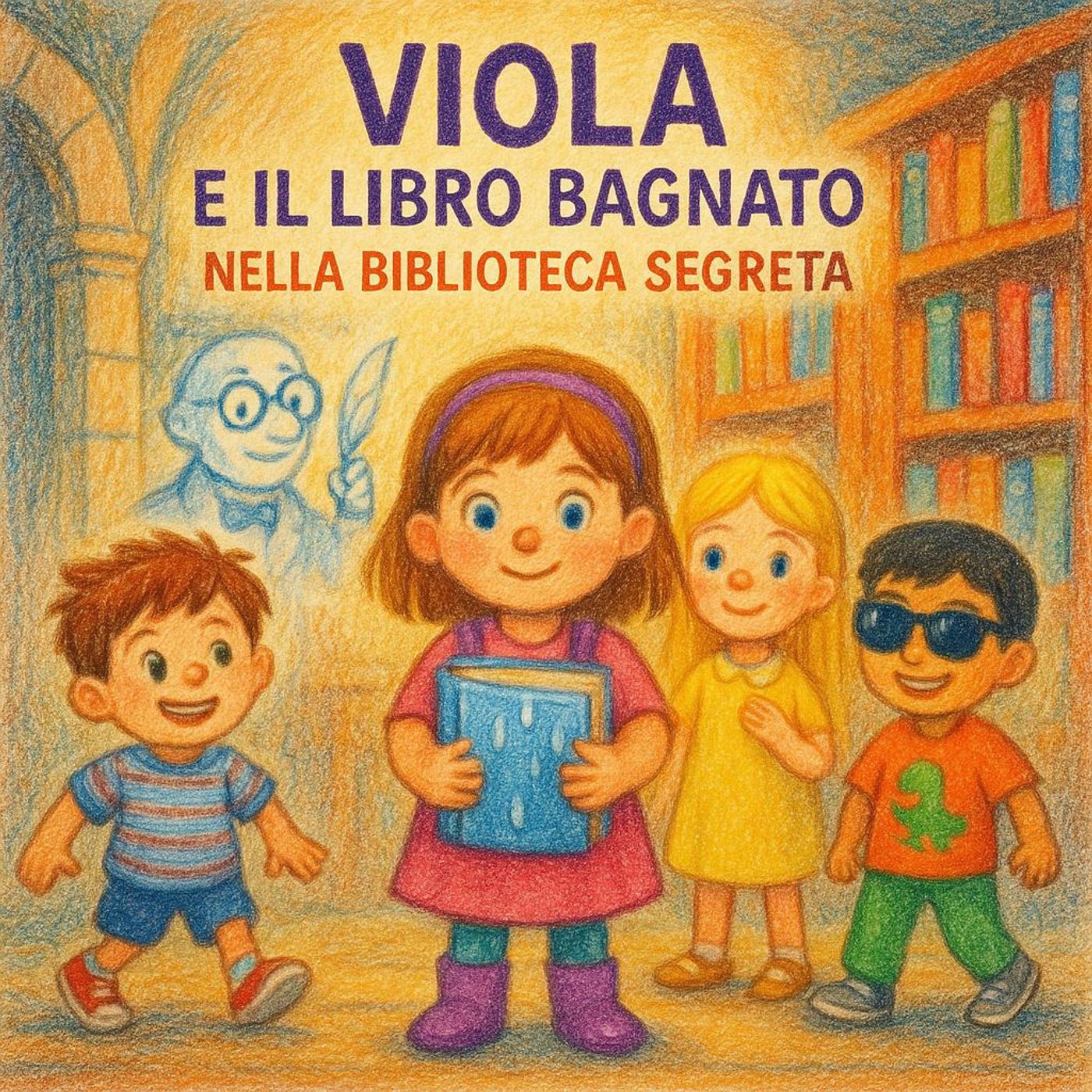 Viola e il Libro Bagnato nella Biblioteca Segreta