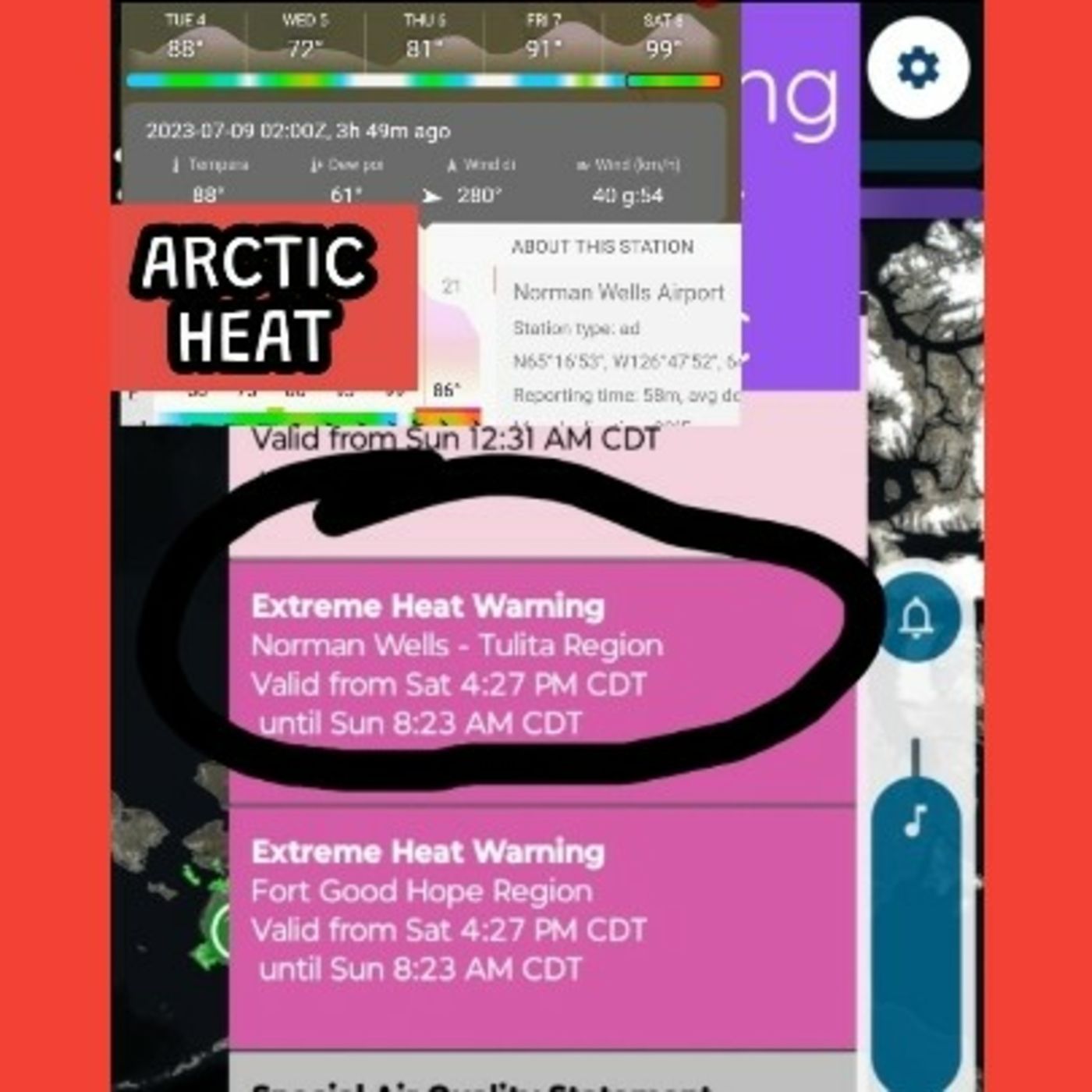 Top Episode: 91°, 99° in Arctic "Little Chicago, Canada" 7/7/23