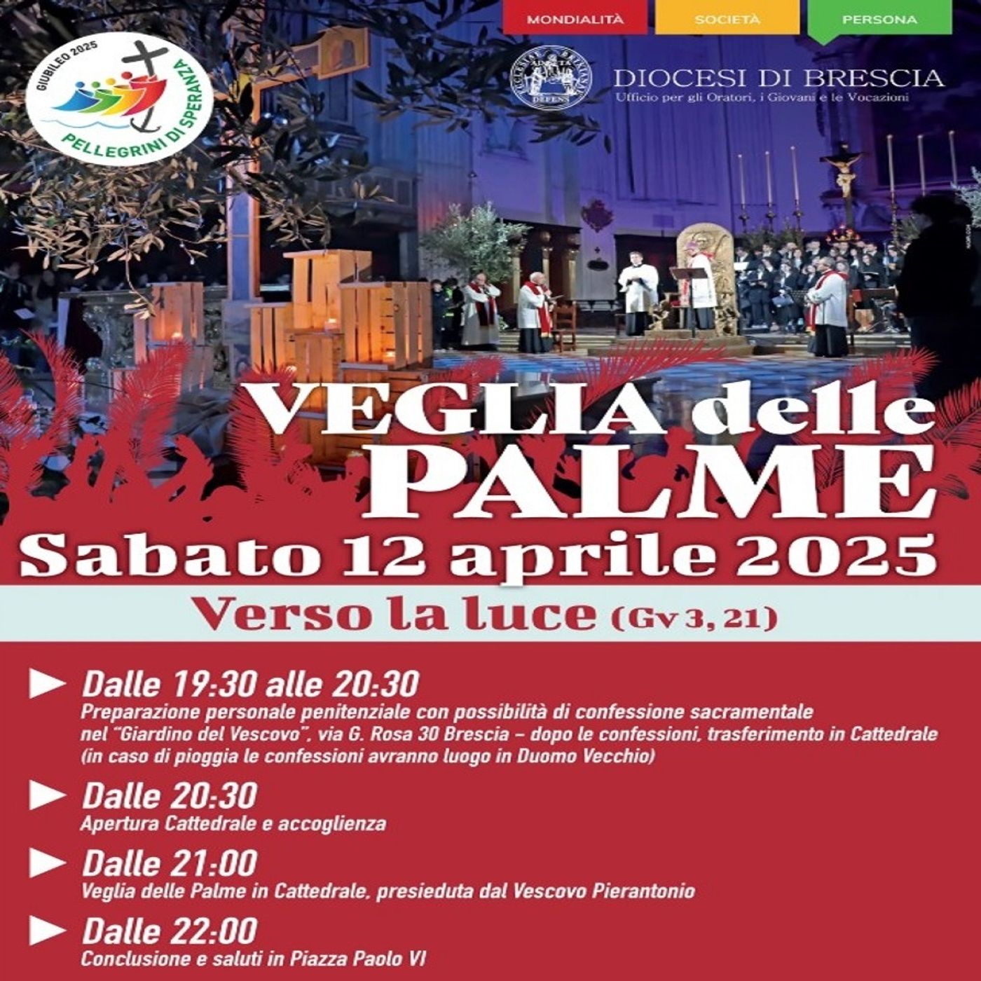 Veglia delle Palme, l'abbraccio della Chiesa ai giovani bresciani: intervista a Gabriele Bazzoli  -  4 aprile 2025 episode artwork