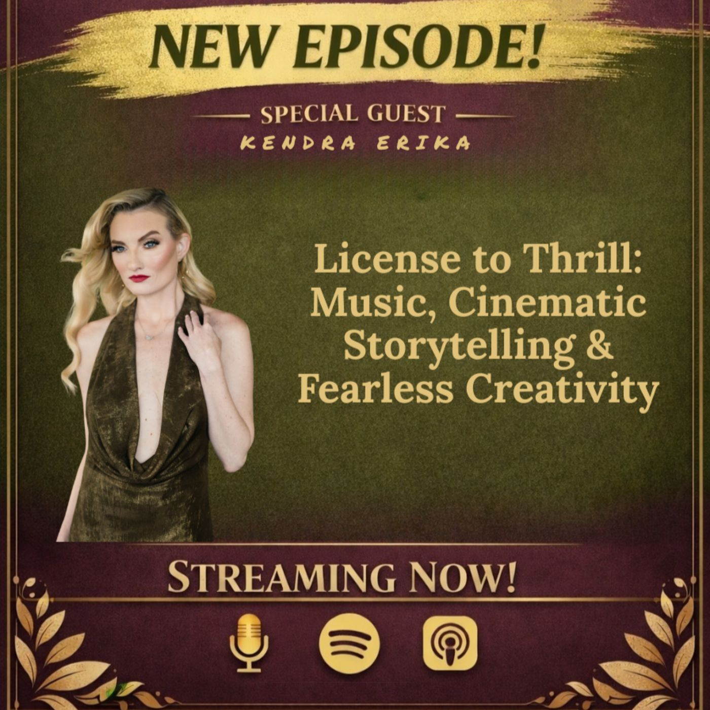TEATIME WITH MISS LIZ SERVES: KENDRA ERIKA License to Thrill Album episode artwork