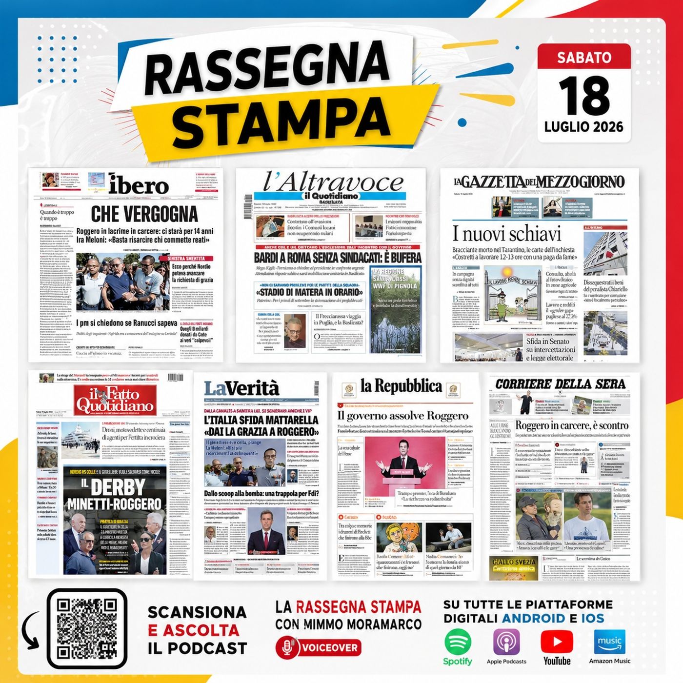 Rassegna stampa del 18 luglio 2026 episode artwork