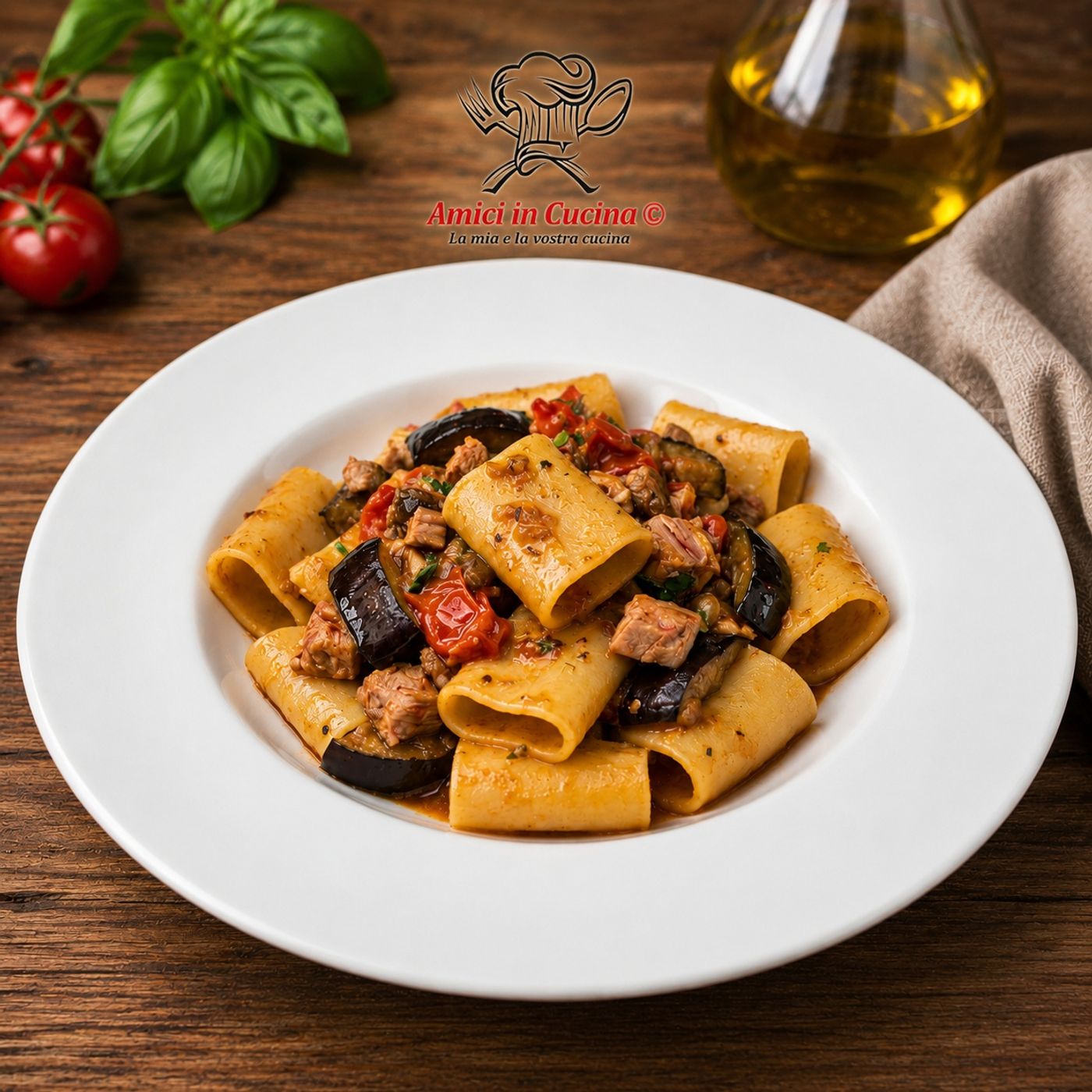 Paccheri Tonno e Melanzane: Primo Piatto Mediterraneo Facile e Gustoso episode artwork