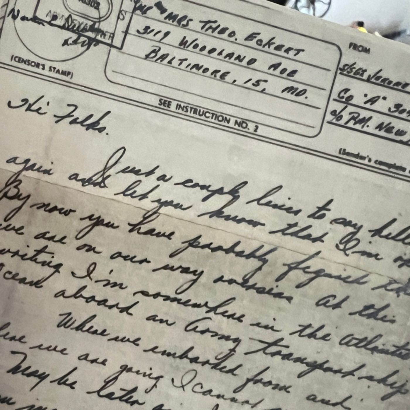 War and Family: Letters Home