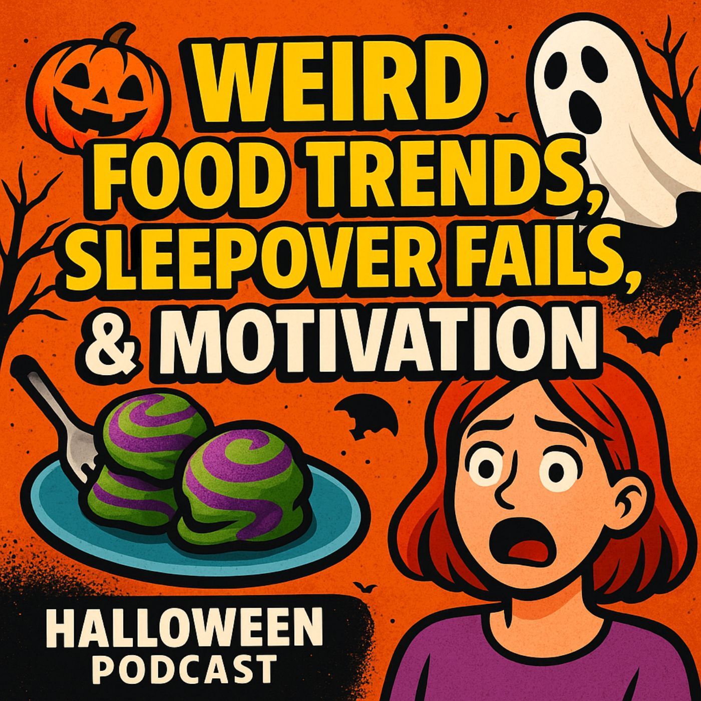 WEIRD FOOD Trends, Sleepover FAILS, & MOTIVATION | Halloween Podcast (Stay Outta My Fridge)