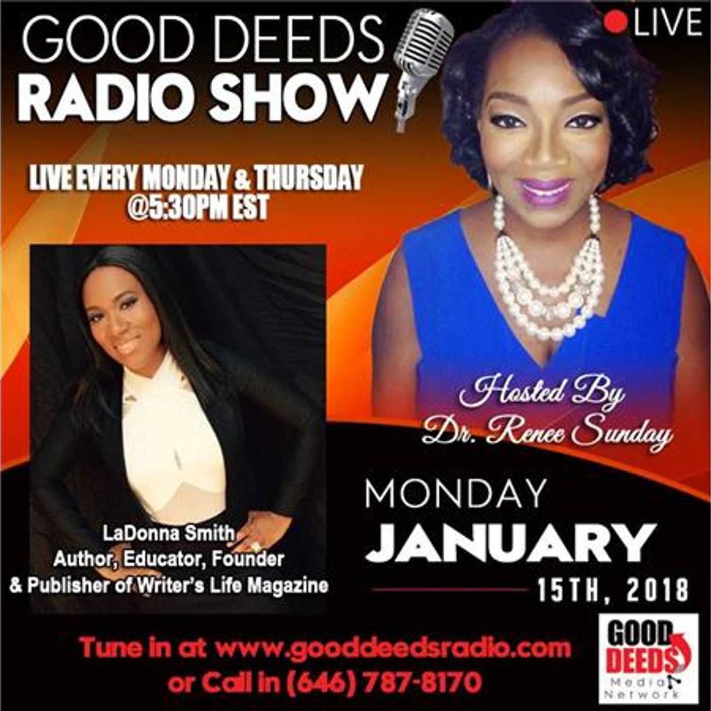 LaDonna Smith - Founder & Publisher of Writer's Life Magazine shares on GD episode artwork