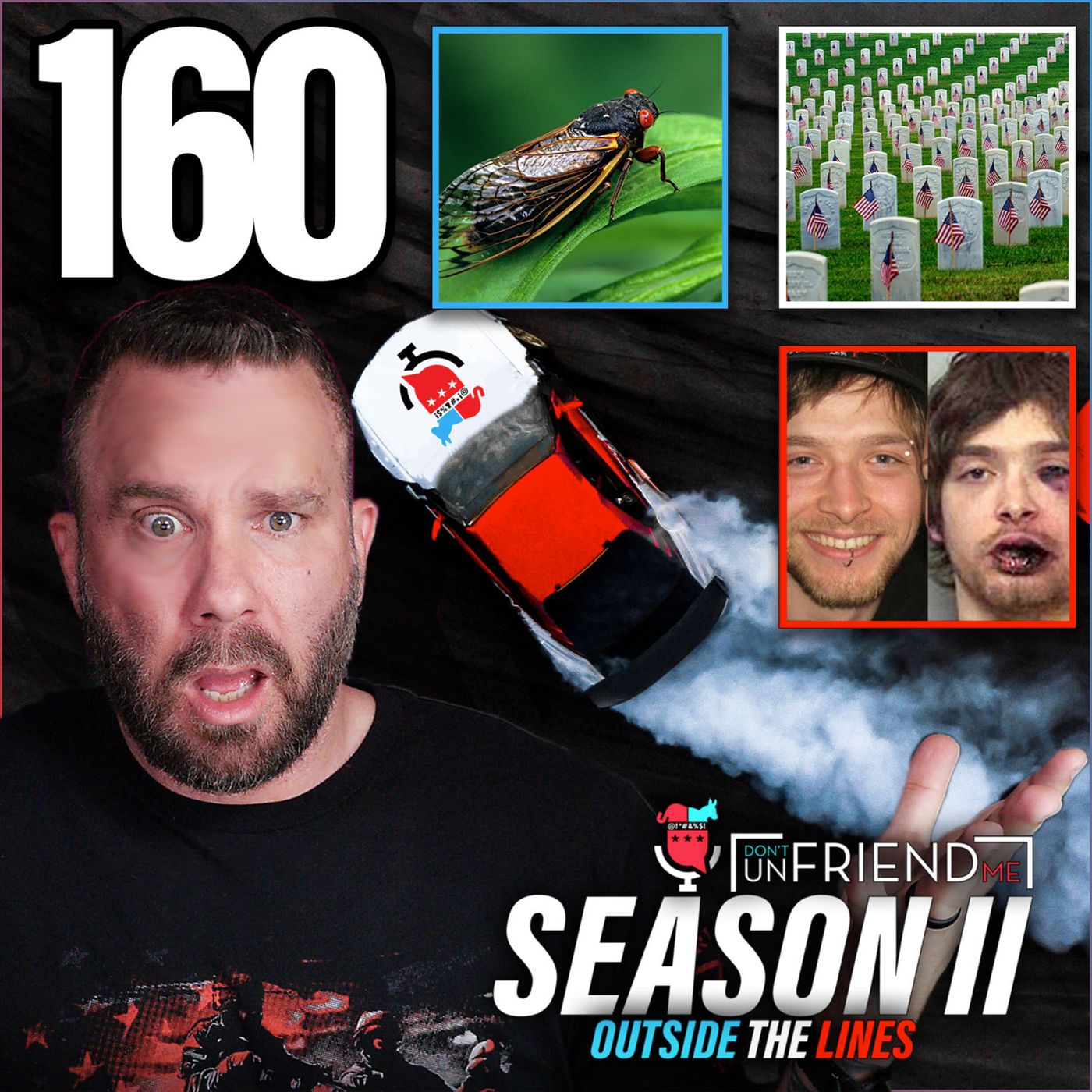 #160: Memorial Day Tribute. Cicadas are everywhere! Millennial gets pummeled by 73 yr old. episode artwork