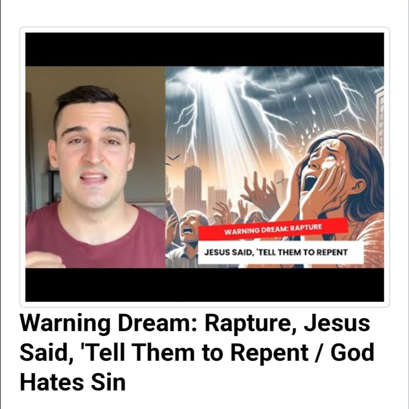 Warning Dream: Rapture, Jesus Said, 'Tell Them to Repent / God Hates Sin episode artwork