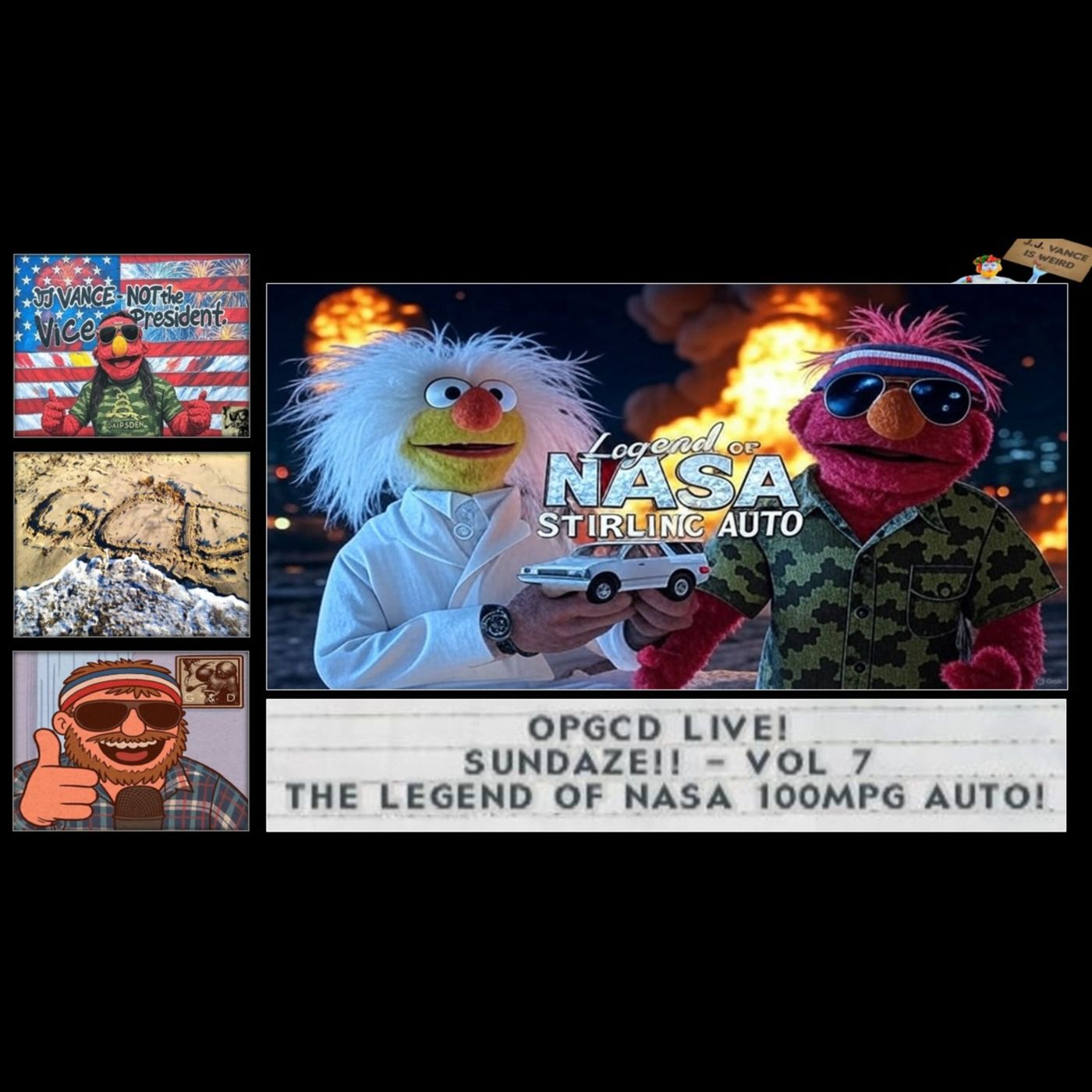 OpGCD Live! Sundaze!! - Vol 7 - The Legend of NASA Stirling Automobile! - FREE PATREON PREVIEW