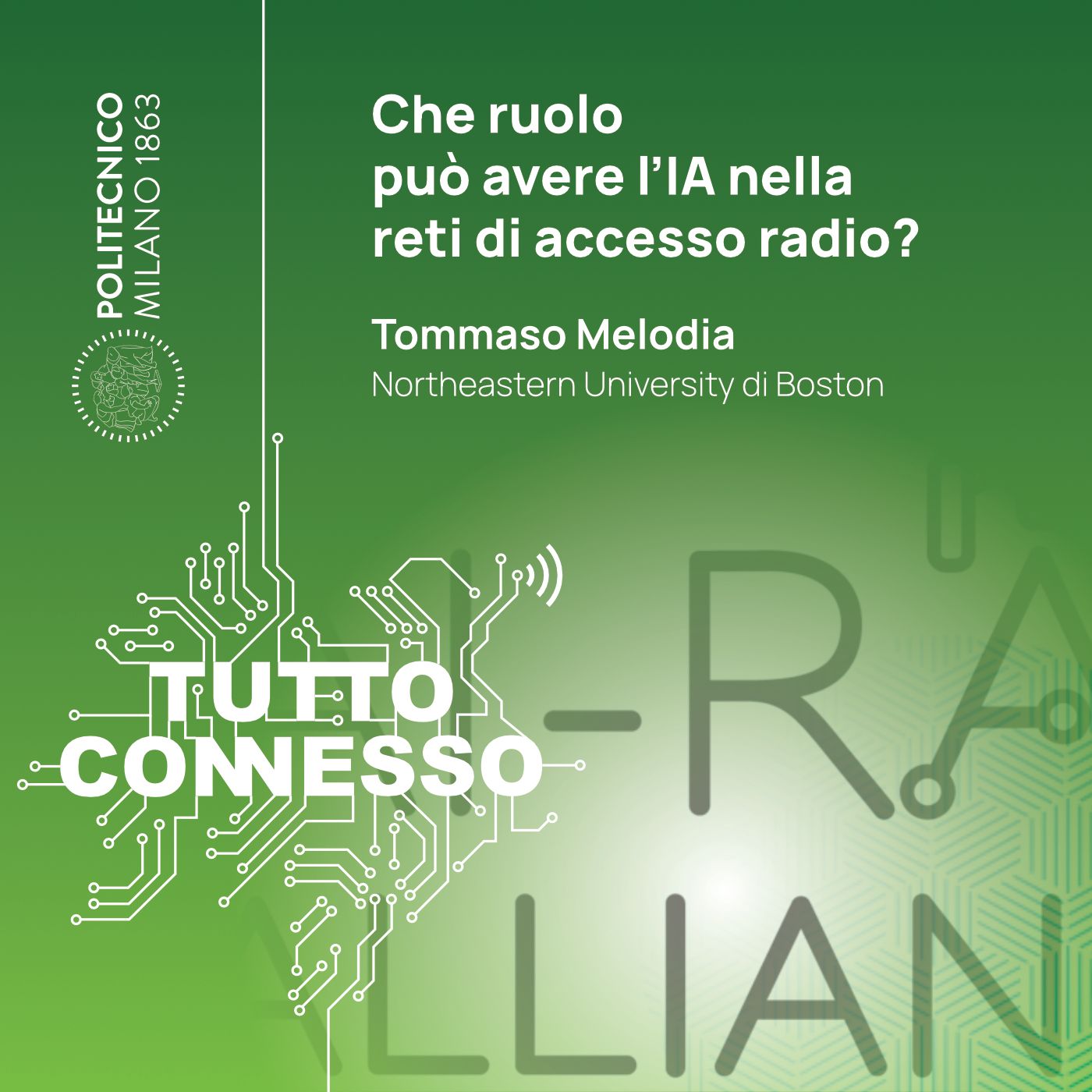 Che ruolo può avere l'IA nelle reti di accesso radio? Con Tommaso Melodia episode artwork