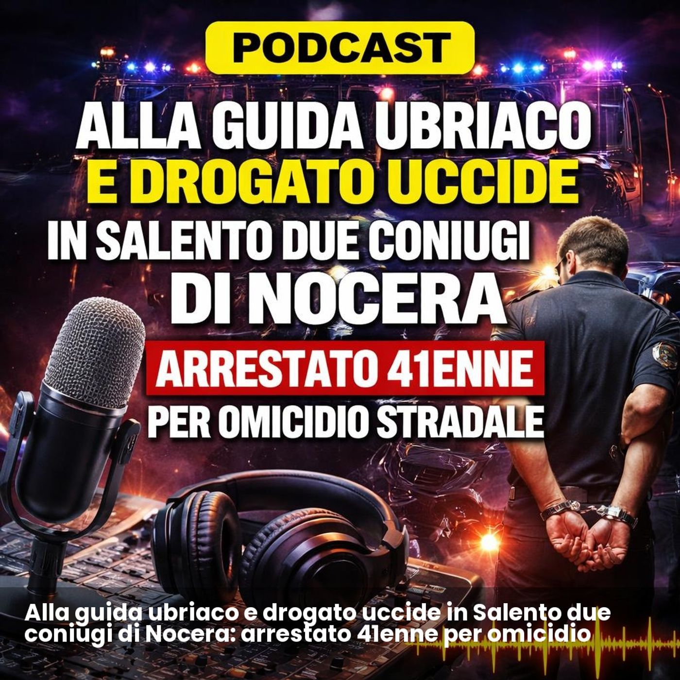Alla guida ubriaco e drogato uccide in Salento due coniugi di Nocera: arrestato 41enne per omicidio stradale episode artwork