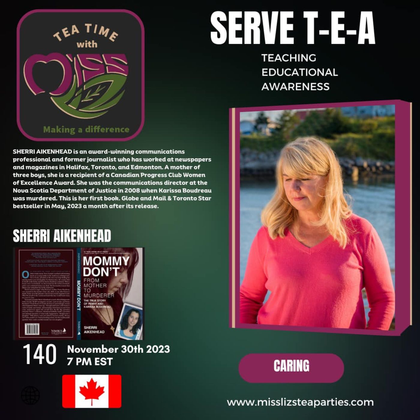Teatime with Miss Liz T-E-A Open Discussion with Sherri Aikenhead "Don't Mommy" episode artwork