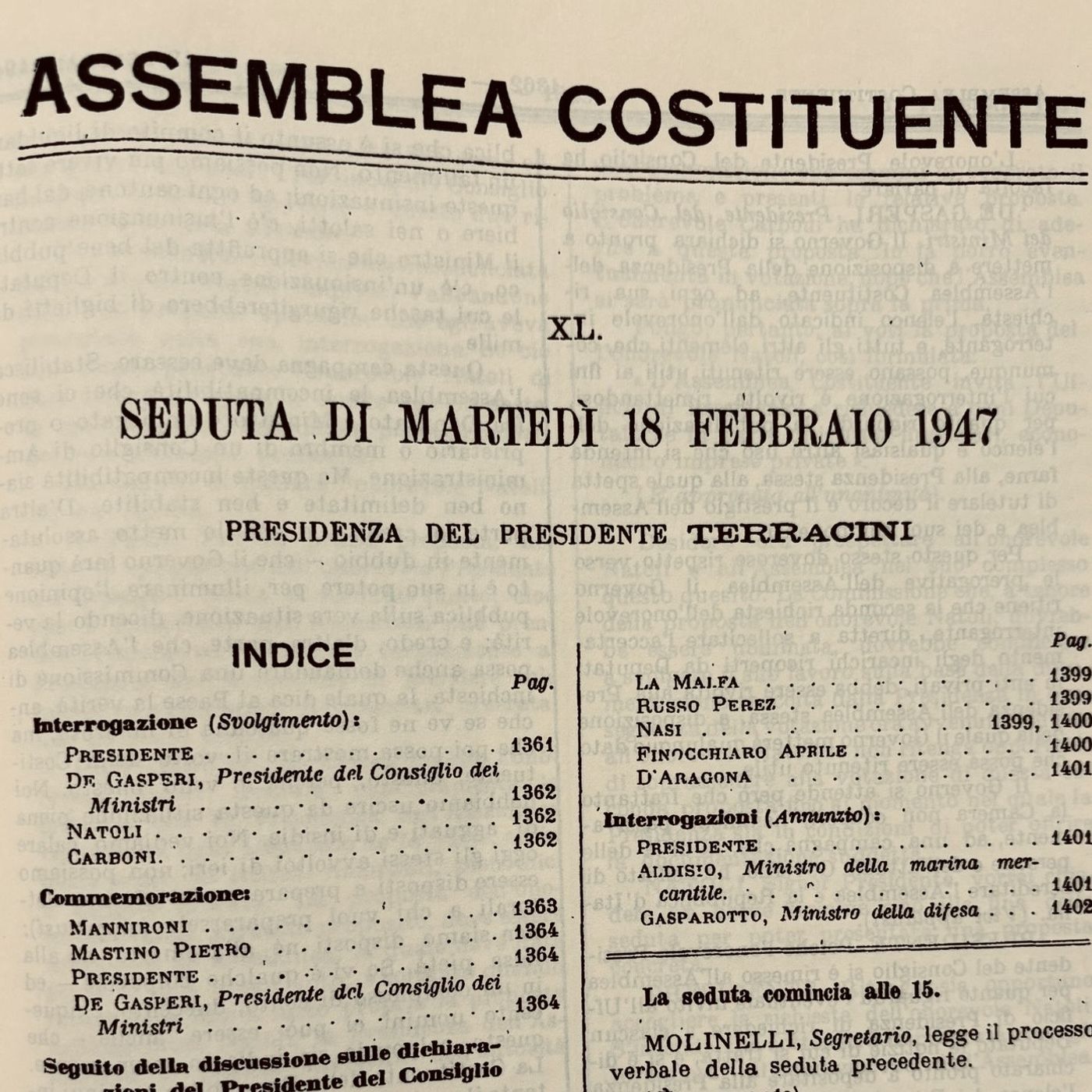 Adele Bei sull'assistenza postbellica (18 febbraio 1947) episode artwork