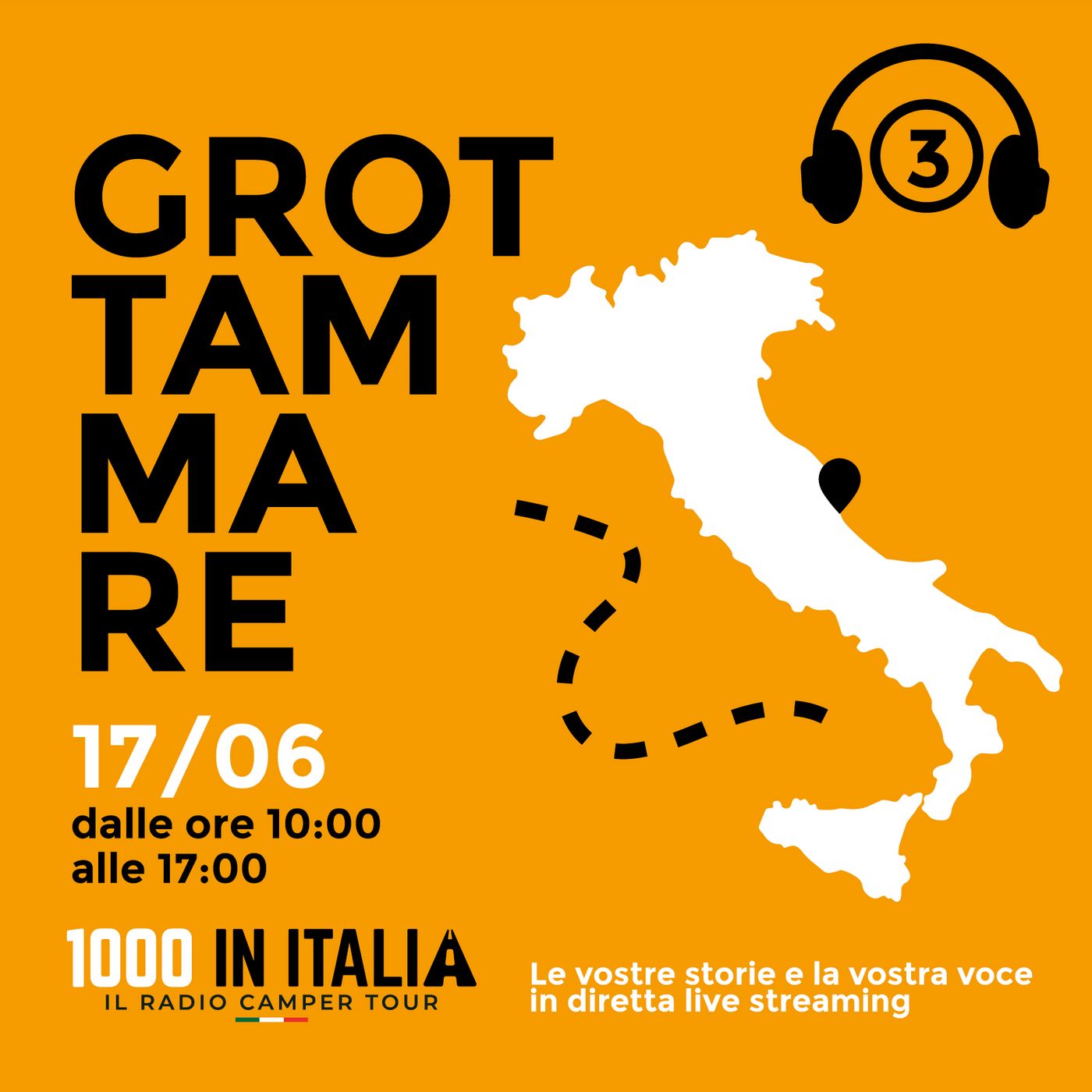 Mille in Italia, il radio camper tour