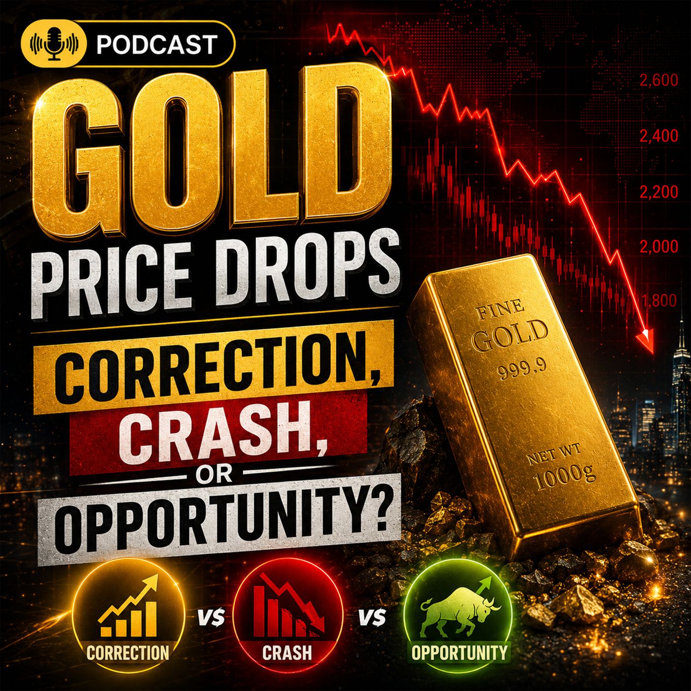 Gold Price Drops — Correction, Crash, or Opportunity? | XAU/USD Market Analysis episode artwork
