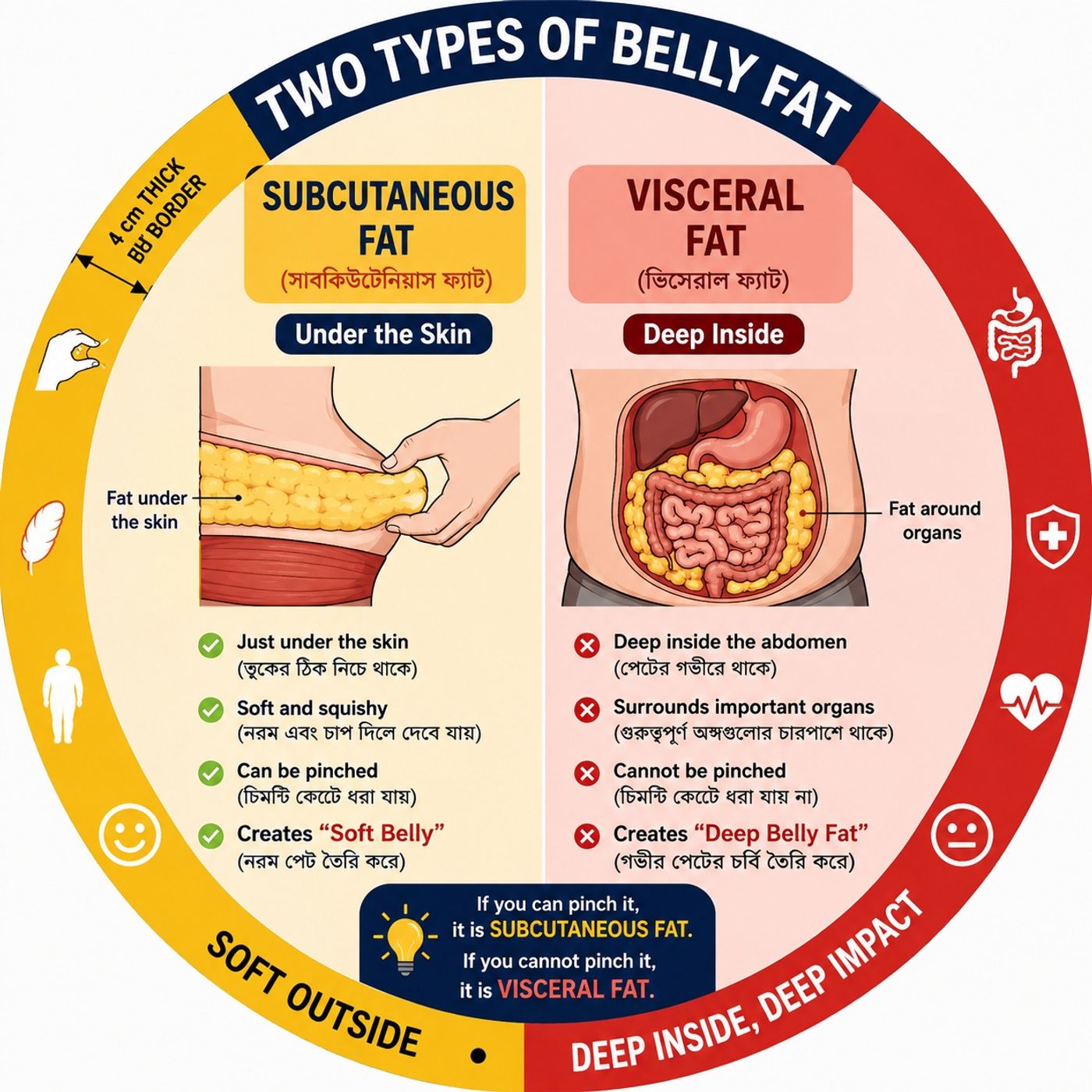 EP- 299|Subcutaneous Fat vs Visceral Fat | সাবকিউটেনিয়াস ফ্যাট বনাম ভিসেরাল ফ্যাট| wellness podcast episode artwork