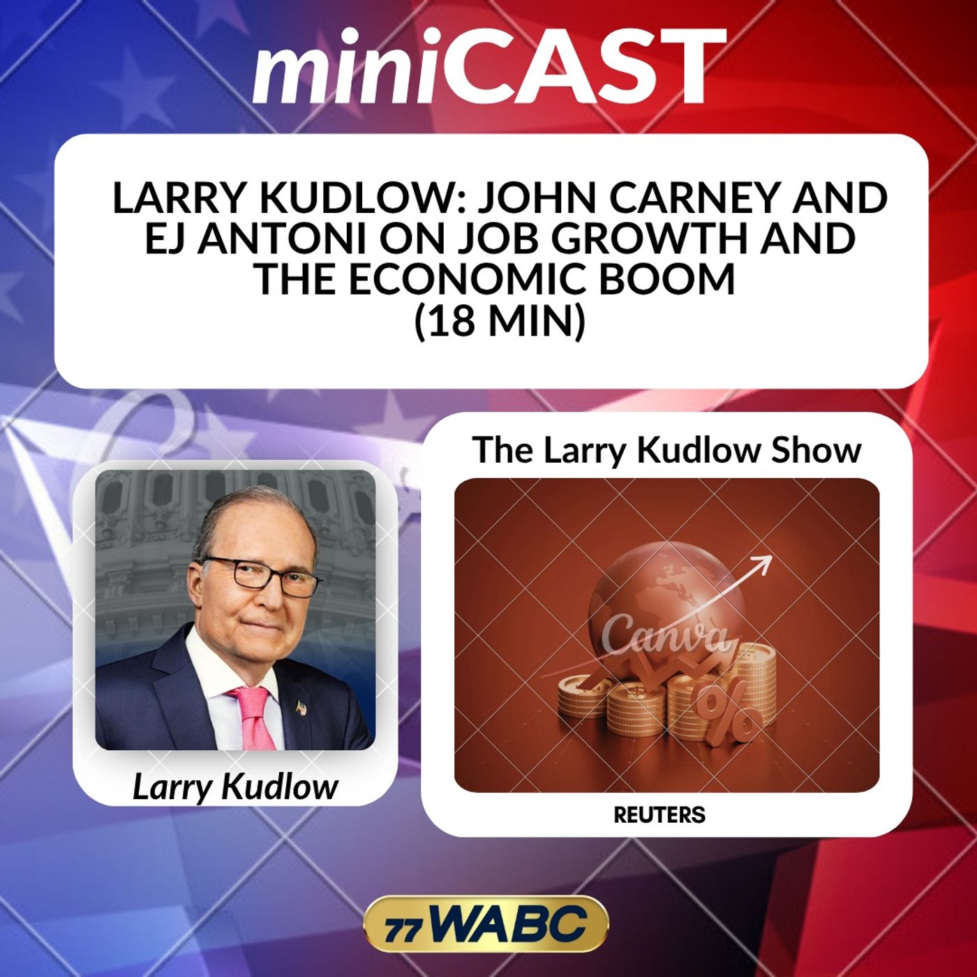 Larry Kudlow: John Carney And EJ Antoni On Job Growth And The Economic Boom (18 Min) episode artwork