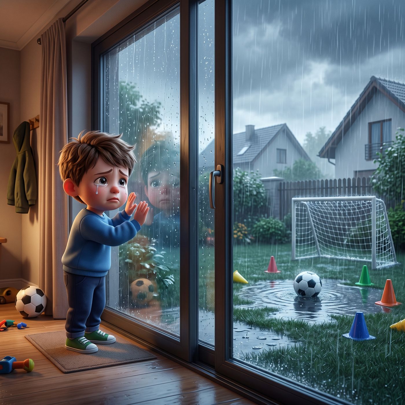 🌧️😢 Olek płacze, bo deszcz psuje mu zabawę! Co teraz? | Bajka o emocjach - bajka do słuchania dla dzieci episode artwork