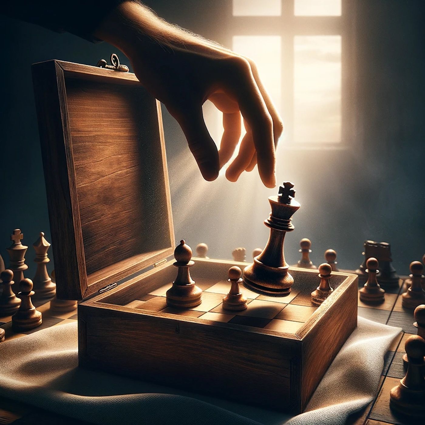 "After the game, the king and the pawn go into the same box." episode artwork
