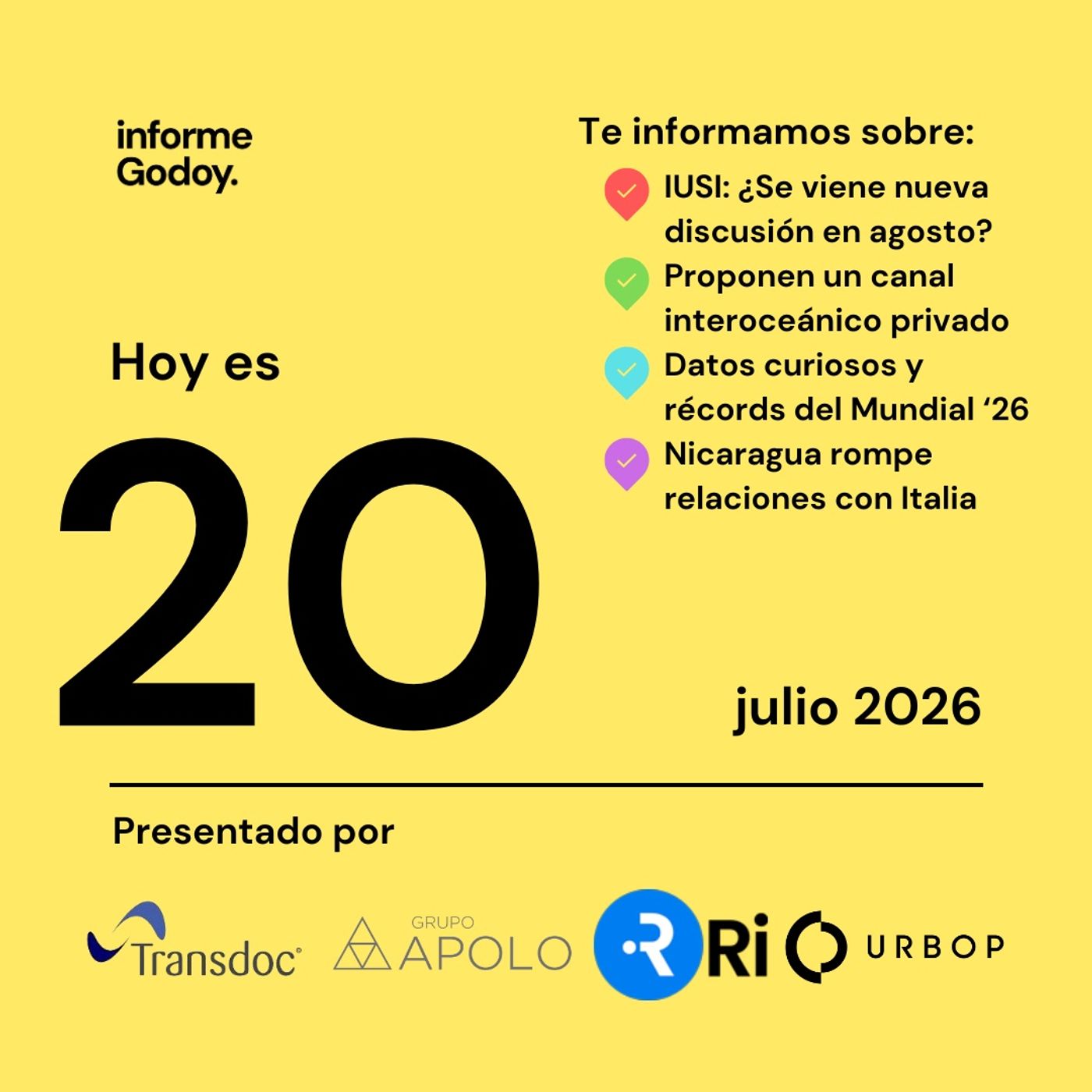 20 de julio 2026 episode artwork