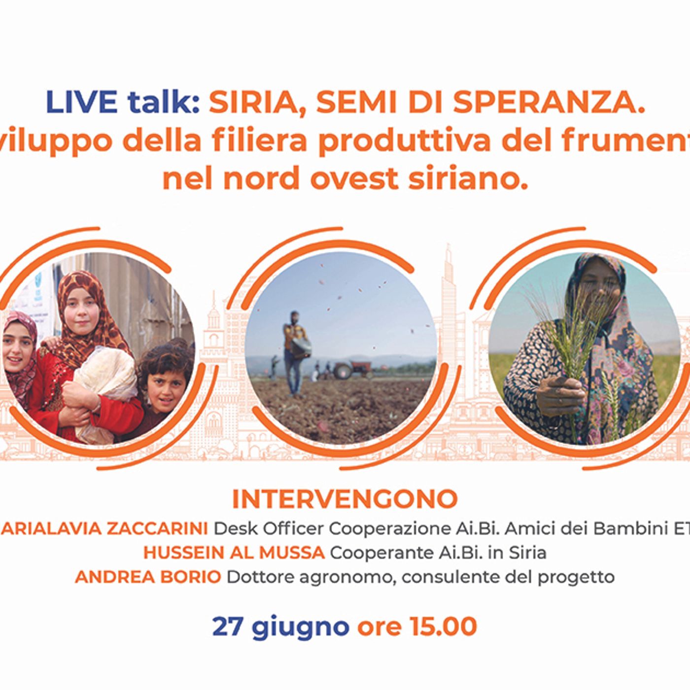 FarisTALK 2024: Siria, semi di speranza. Sviluppo della filiera produttiva del frumento nel nord ovest siriano FarisTALK 2024: Siria, semi di speranza. Sviluppo della filiera produttiva del frumento nel nord ovest siriano