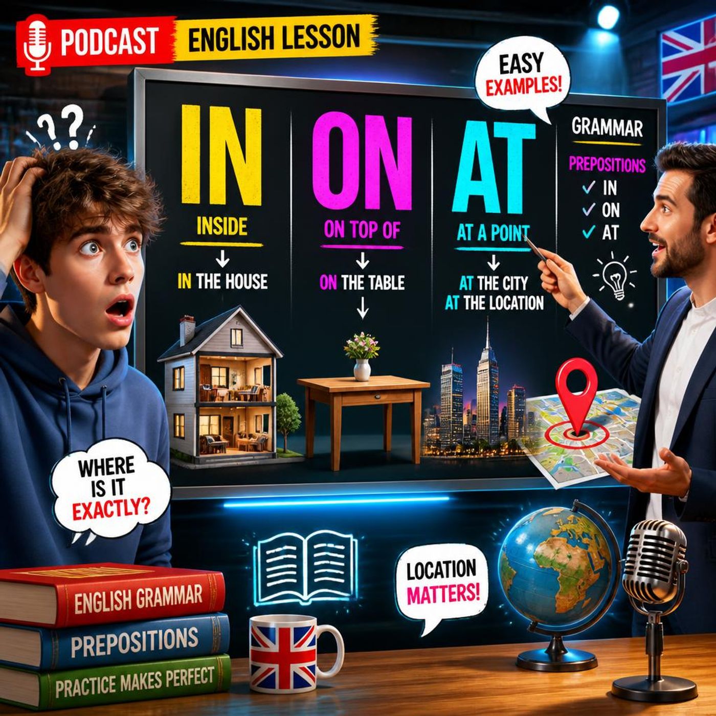 IN, ON y AT en Inglés: Aprende las Preposiciones de Lugar Fácilmente | Prepositions Explained