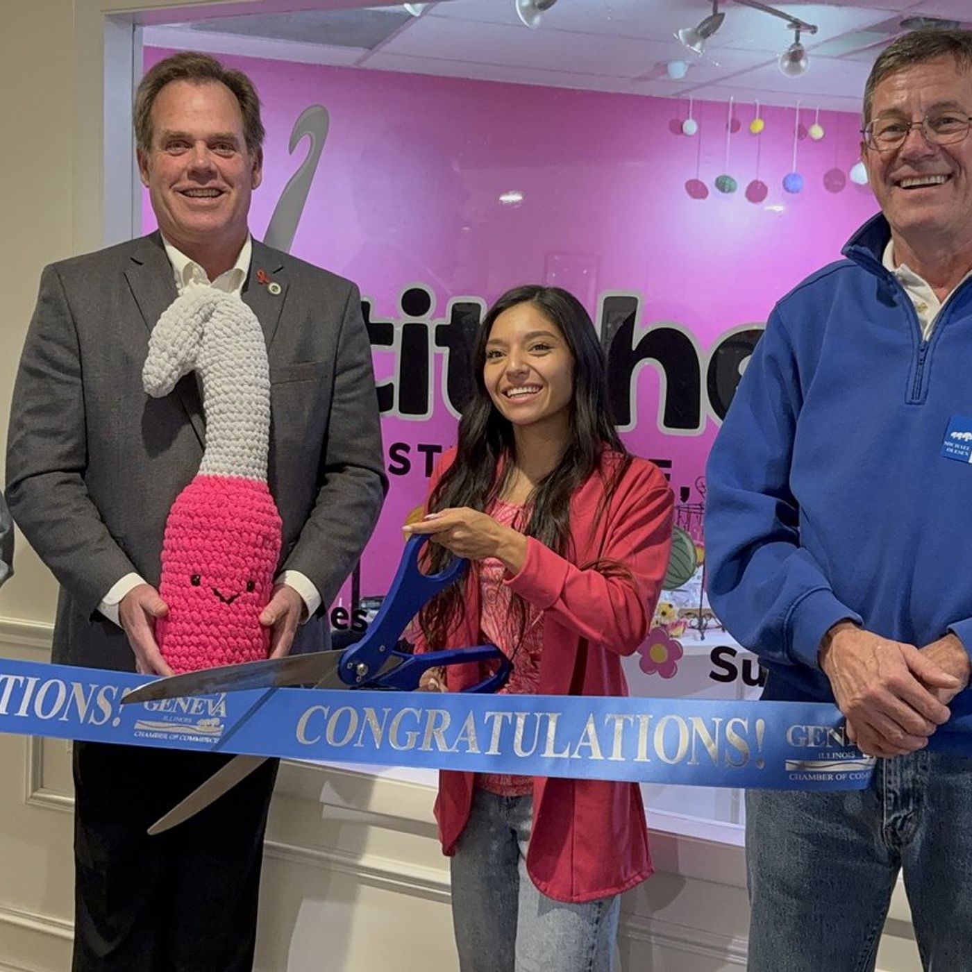 Geneva Chamber celebrated Stitched by Stephanie grand opening episode artwork