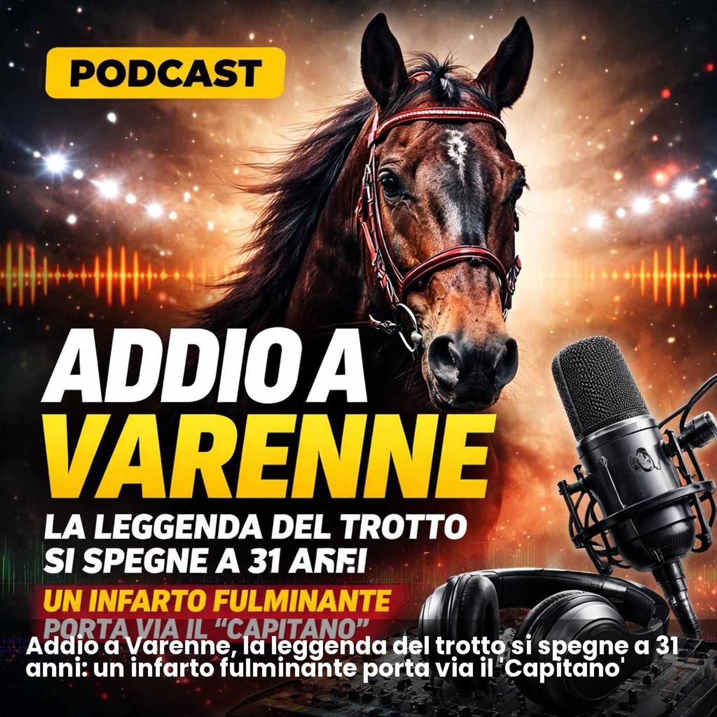 Addio a Varenne, la leggenda del trotto si spegne a 31 anni: un infarto fulminante porta via il 'Capitano' episode artwork