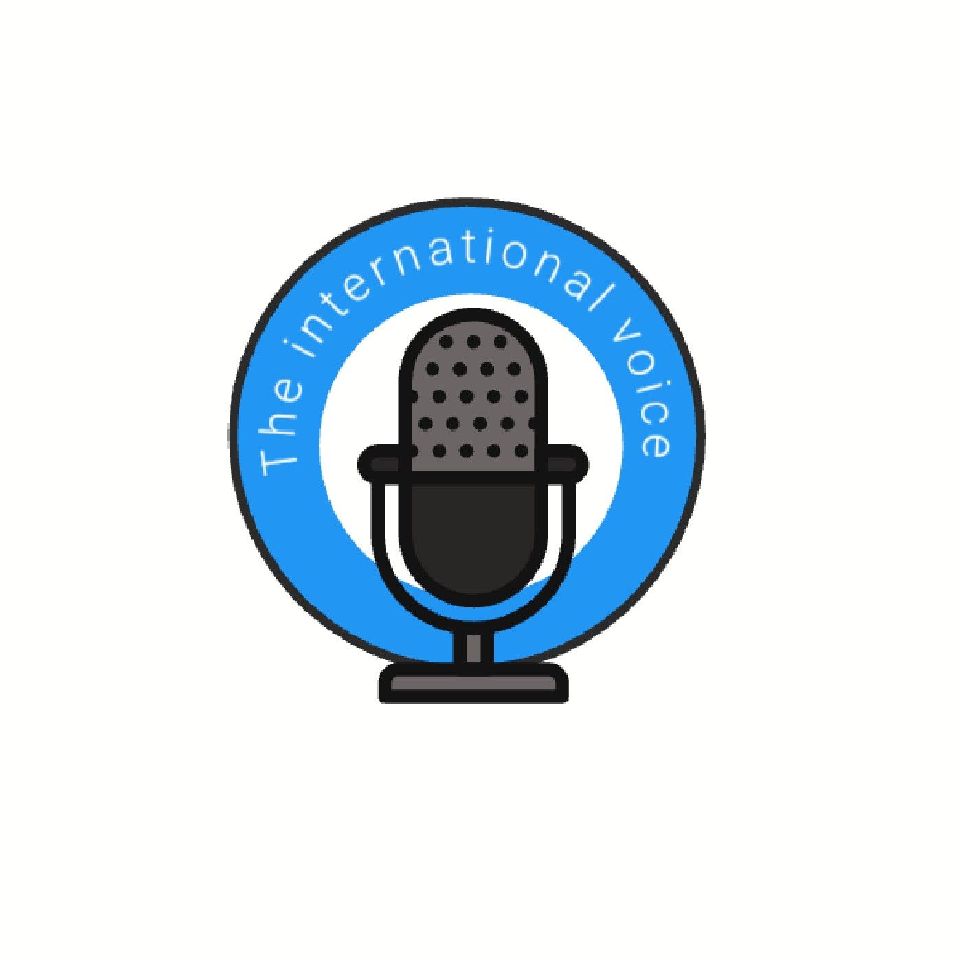 the international voice podcast artwork