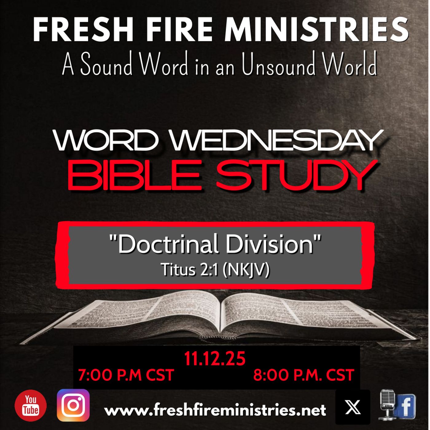 Word Wednesday Bible Study "Doctrinal Division"  Titus 2:1 (NKJV) episode artwork