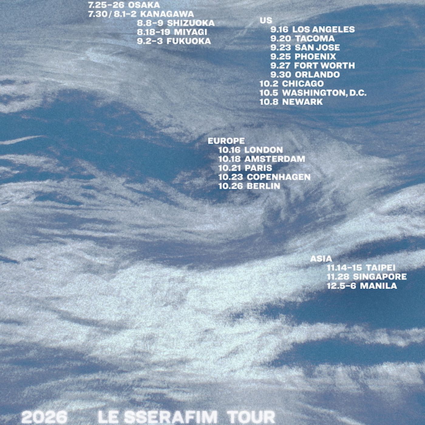 LE SSERAFIM、2度目のワールドツアー開催　日本を含むアジア、北米、欧州など世界23都市をまわる episode artwork