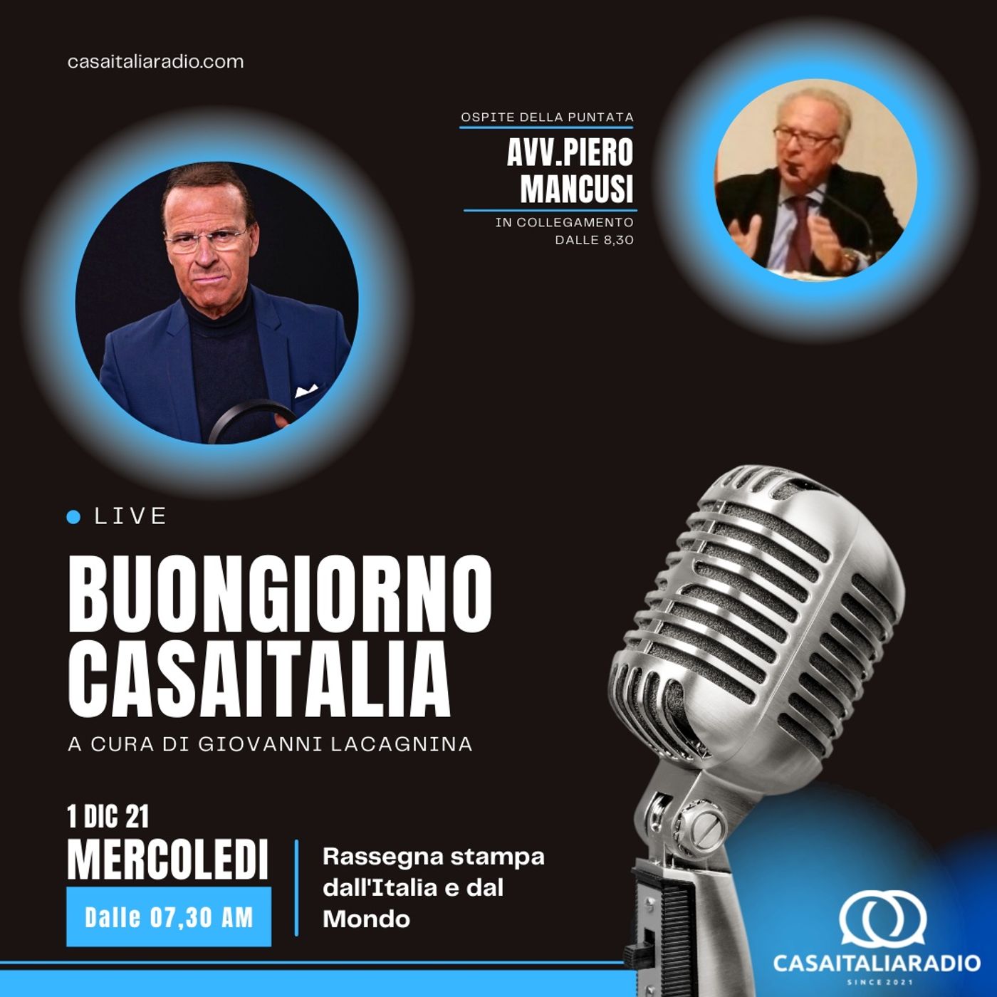 Intervista con l'avv. Piero Mancusi - BUONGIORNO CASA ITALIA (01.12.2021) episode artwork
