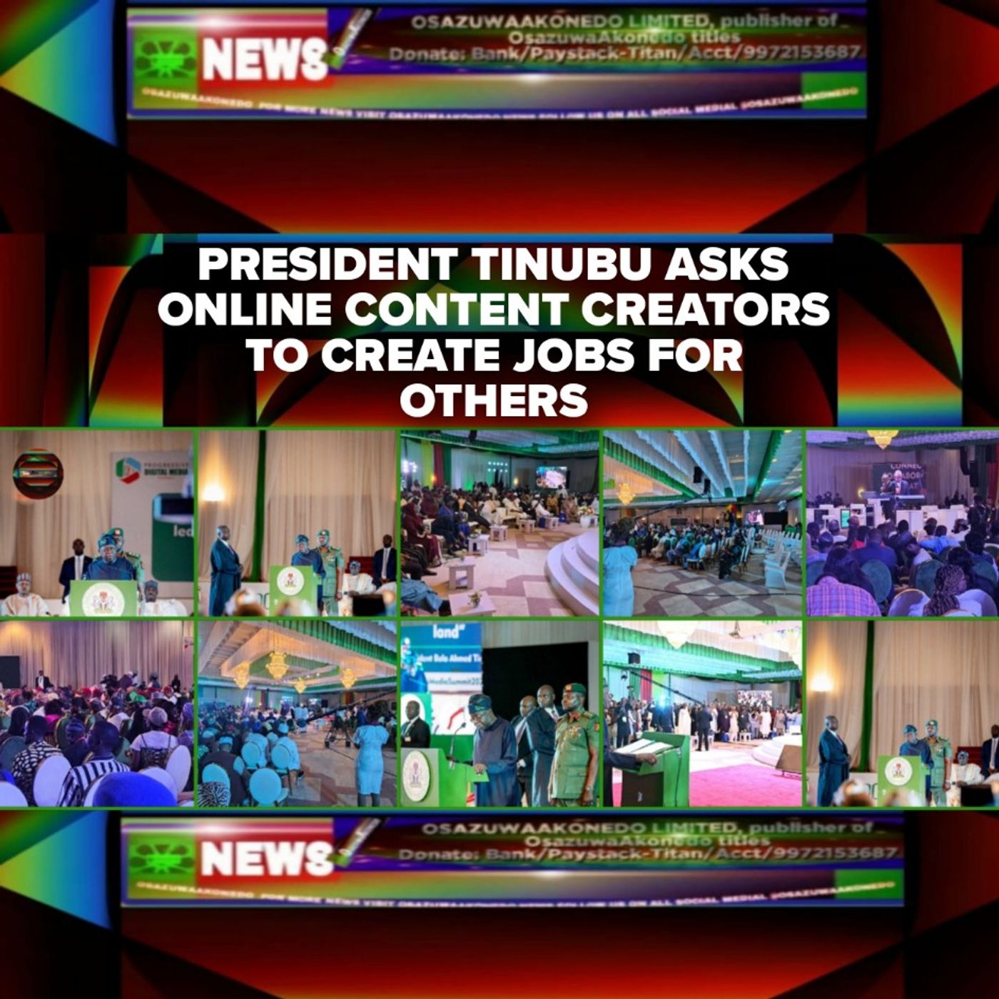 President Tinubu Asks Online Content Creators To Create Jobs For Others episode artwork