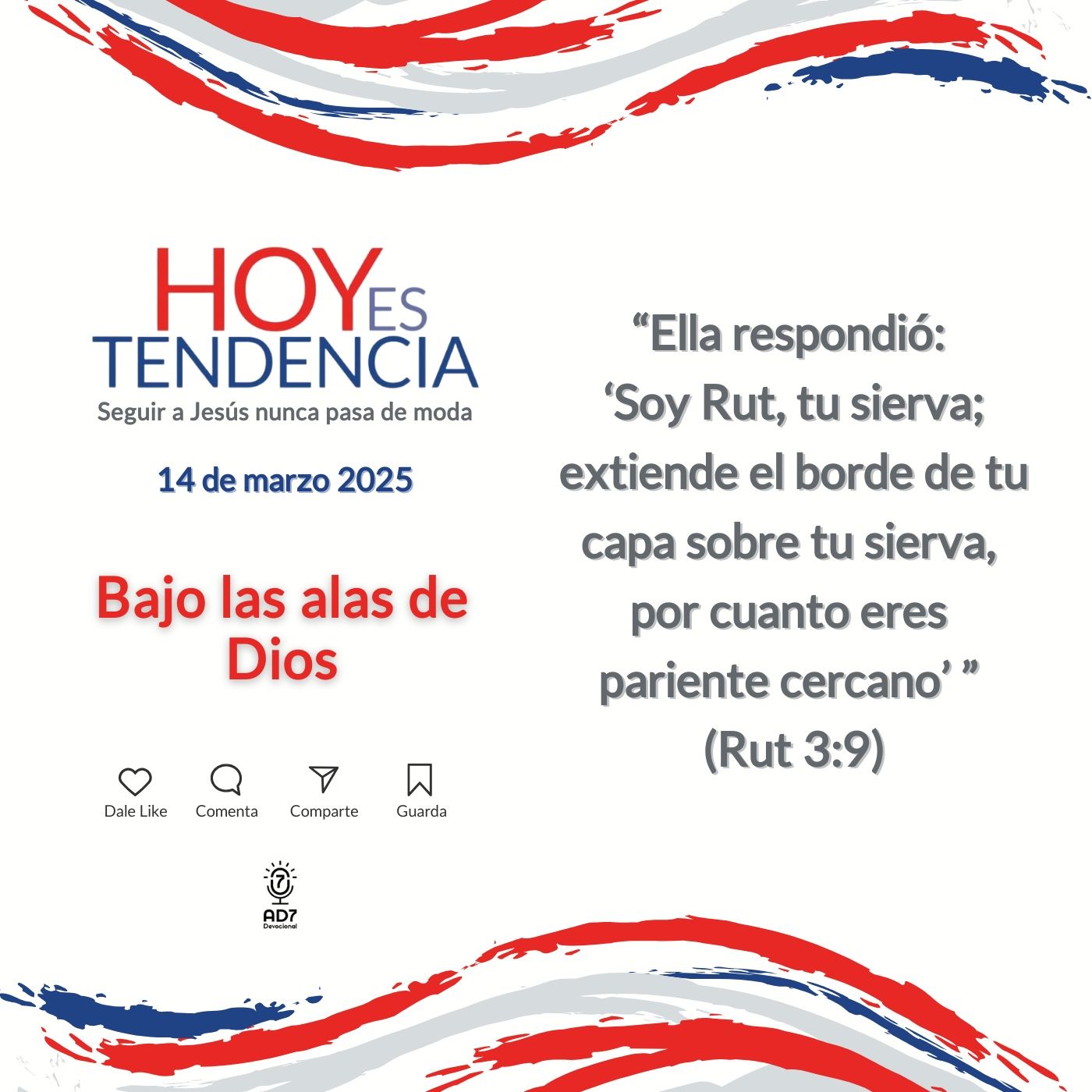 Bajo las alas de Dios ~ Devocional de Jóvenes ~ 14 de marzo 2025
