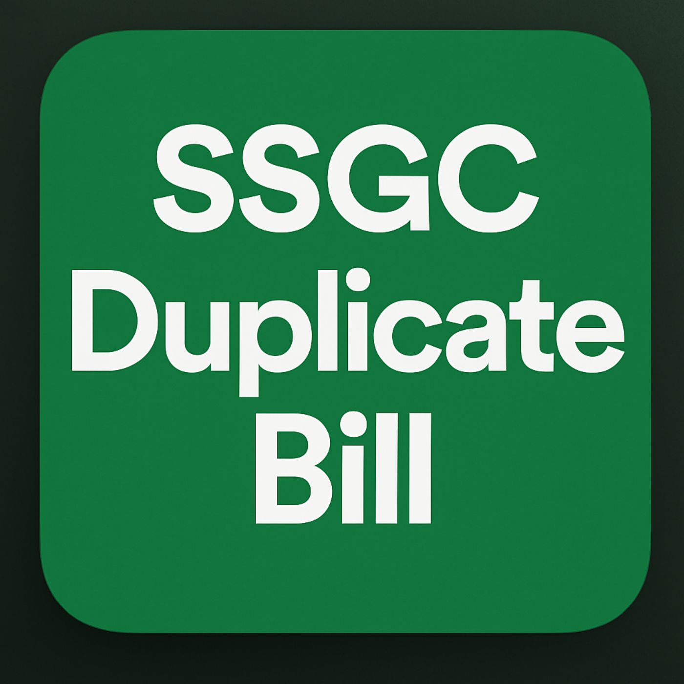 SSGC Duplicate Bill