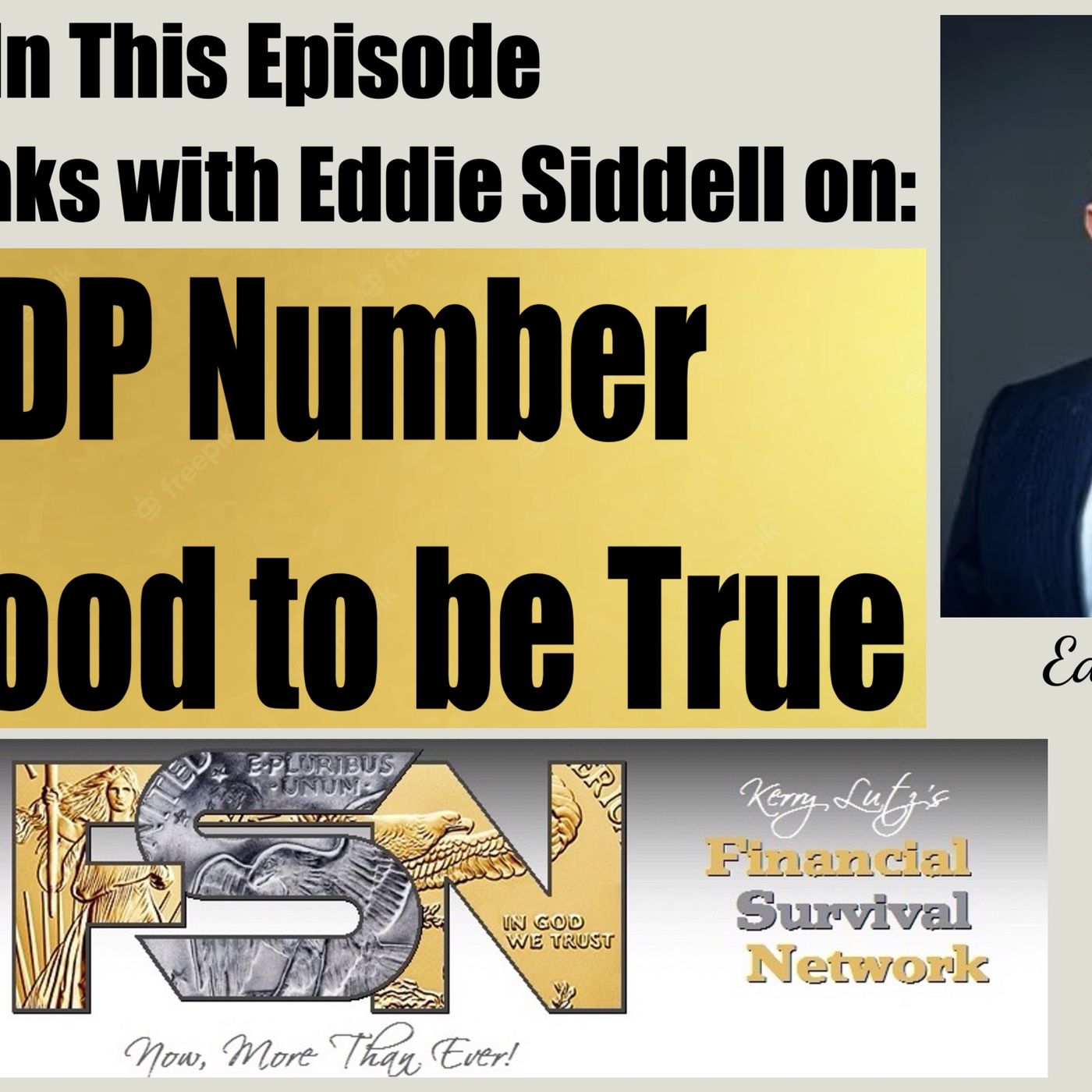 cover of episode A GDP Number Too Good to be True -- Eddie Siddell #5890