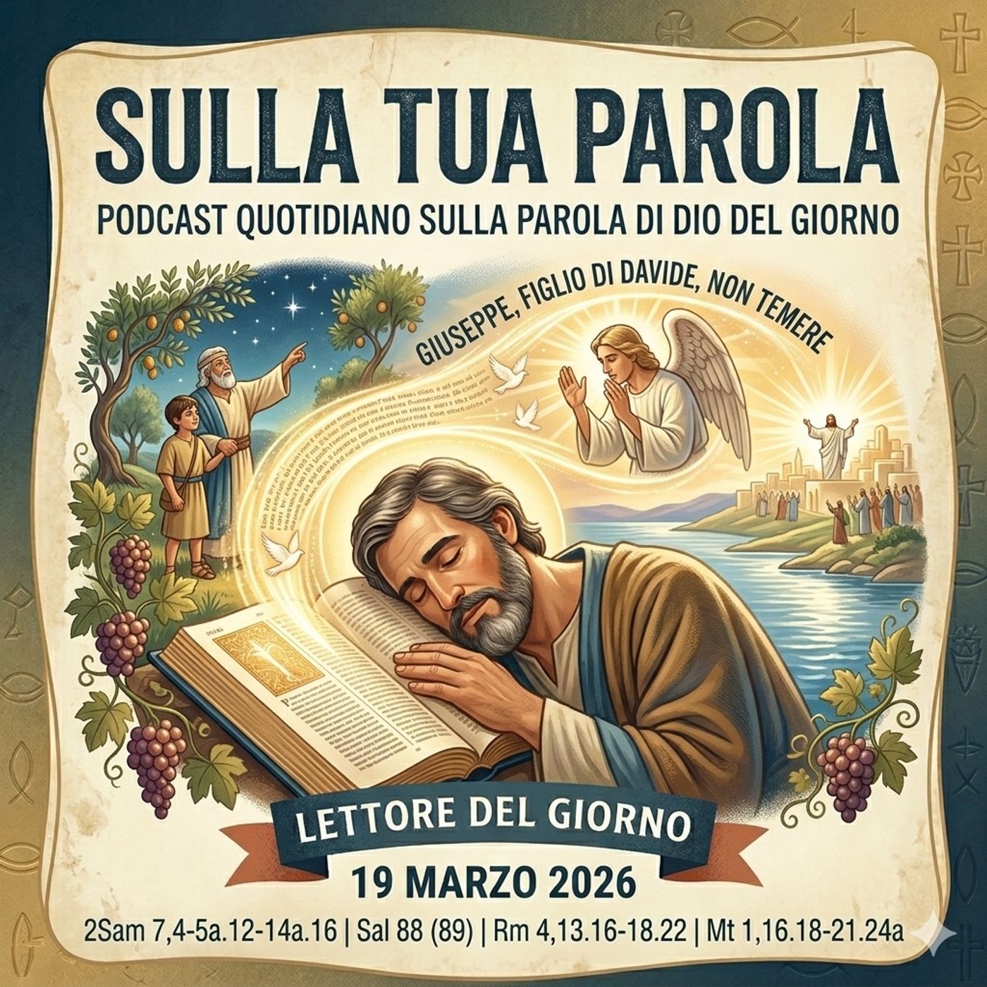 19 Marzo 2026 San Giuseppe 2026: Riflessione 2Sam 7 e Mt 1 | Podcast Sulla Tua Parola episode artwork